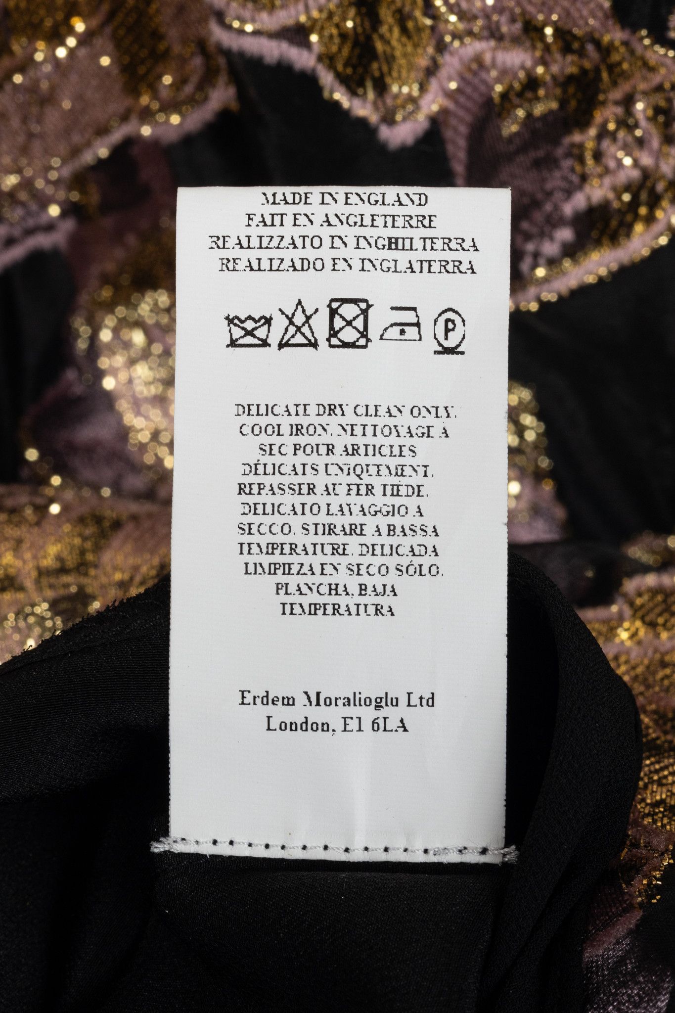 Erdem Erdem Effie Black Metallic Floral-Fil Coupe Organza Dress Size S / US 4 / IT 40 - 11 Thumbnail