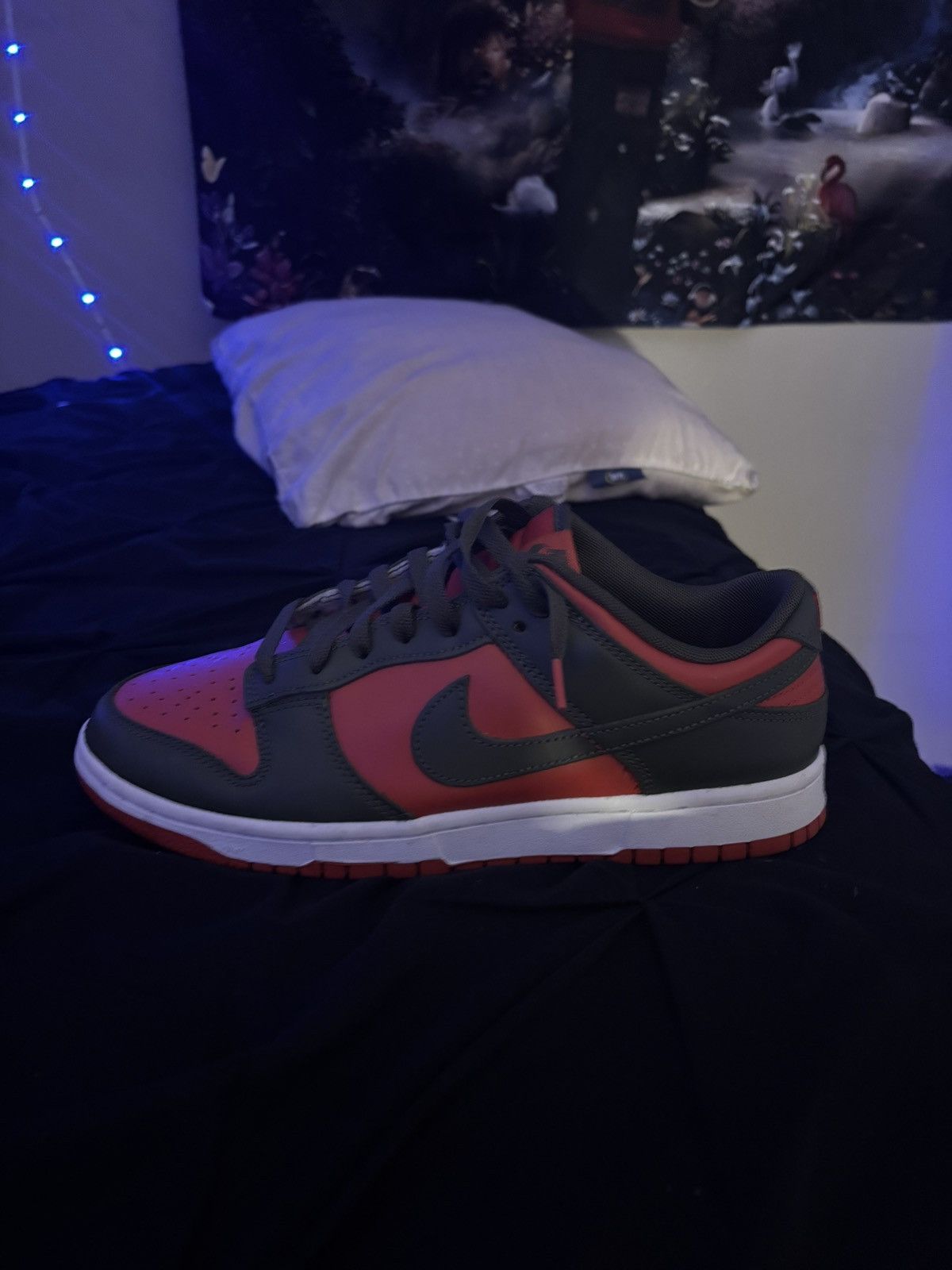 Jordan Brand Nike Dunk Low Mystic Red Cargo Khaki Size US 10.5 / EU 43-44 - 5 Thumbnail