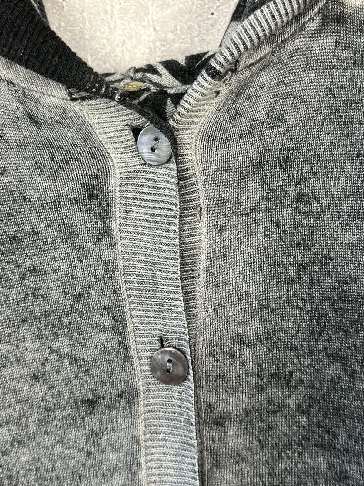 Cop Copine × Vintage Cop Copine Aztec Tattoo Print Washed Grey Long Cardigan Size S / US 4 / IT 40 - 6 Thumbnail