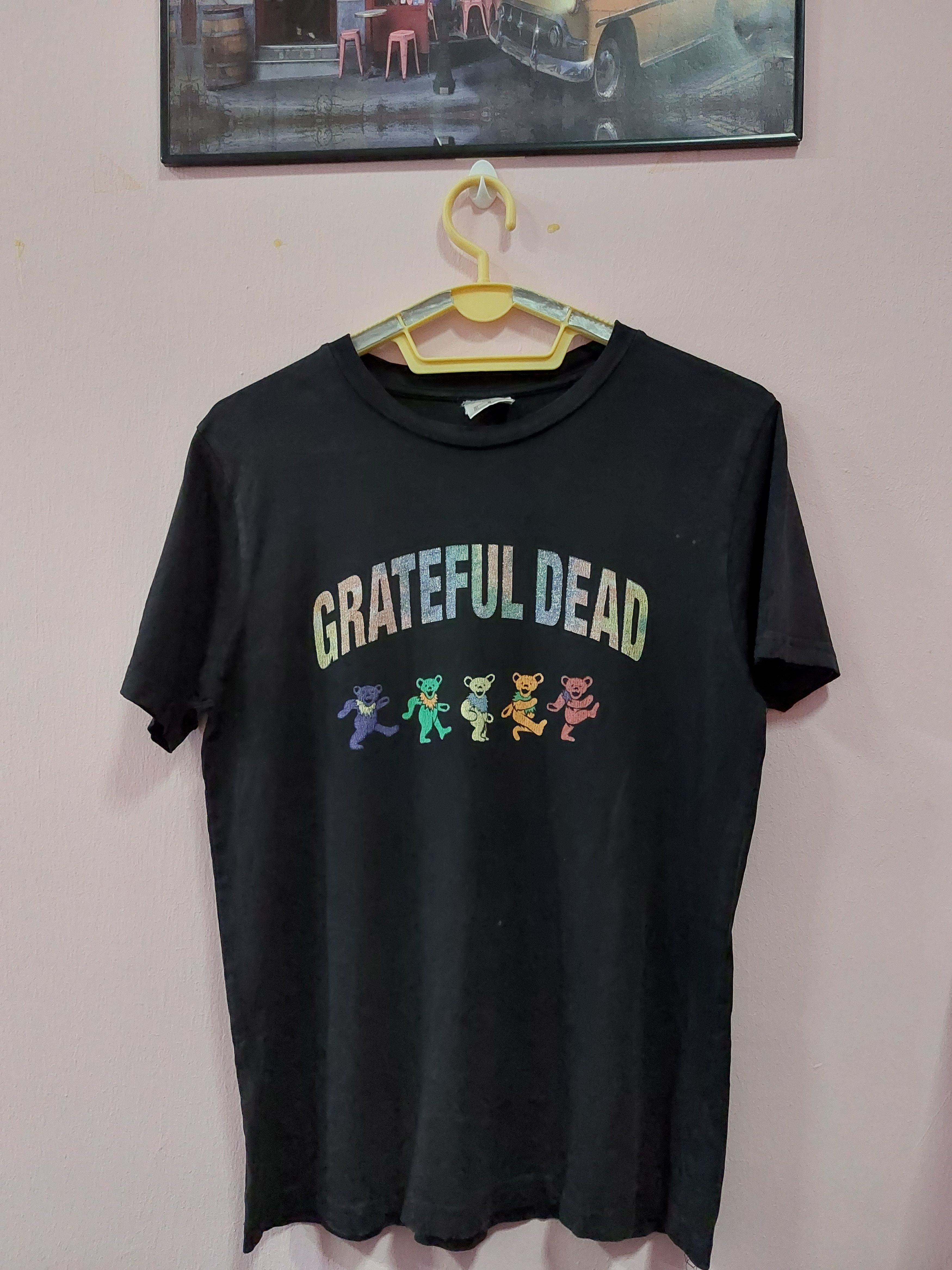 image of Grateful Dead The Dancing Bear Short Sleeve T-Shirt in Black, Men's (Size Small)