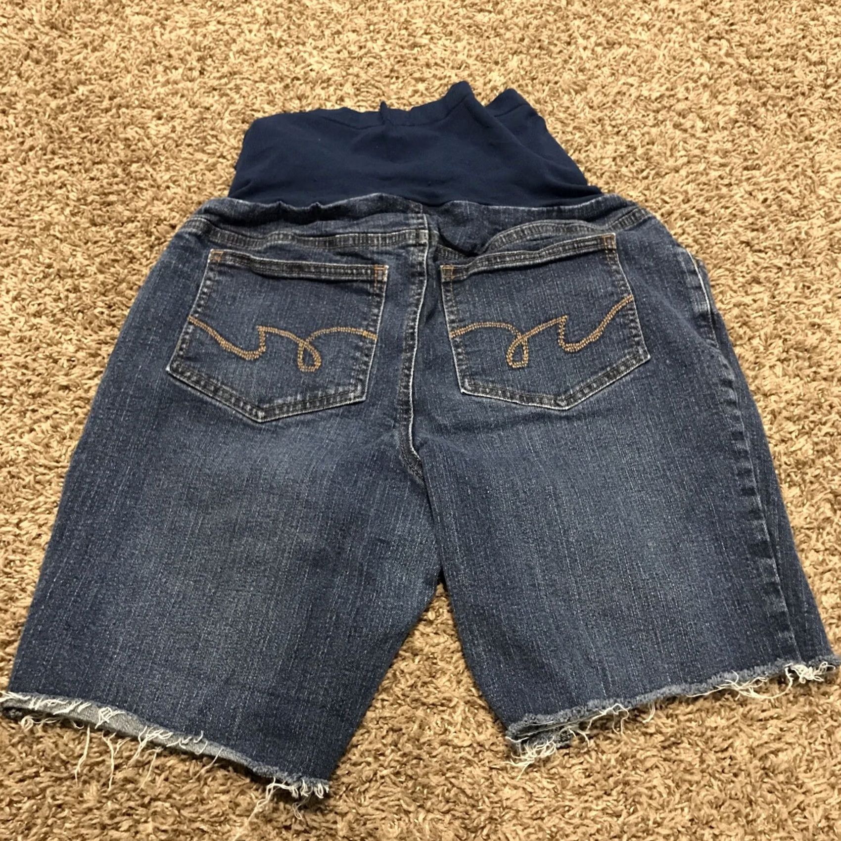 Vintage Motherhood Maternity Shorts Denim Cut-Off Womens S Cotton Blue 26in Waist 26in Inseam 7.5in Casual Vintage No Womens Size 28" / US 6 / IT 42 - 3 Thumbnail