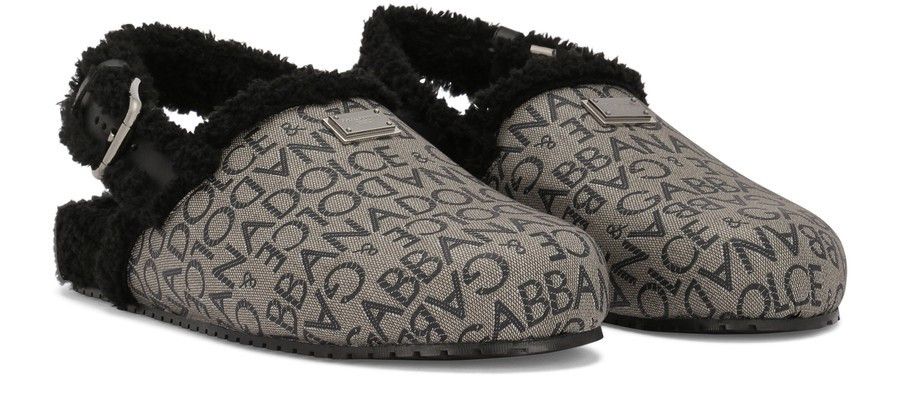 Dolce & Gabbana o1y0125 Logo Mules in Khaki/Black Size US 8 / EU 41 - 2 Thumbnail