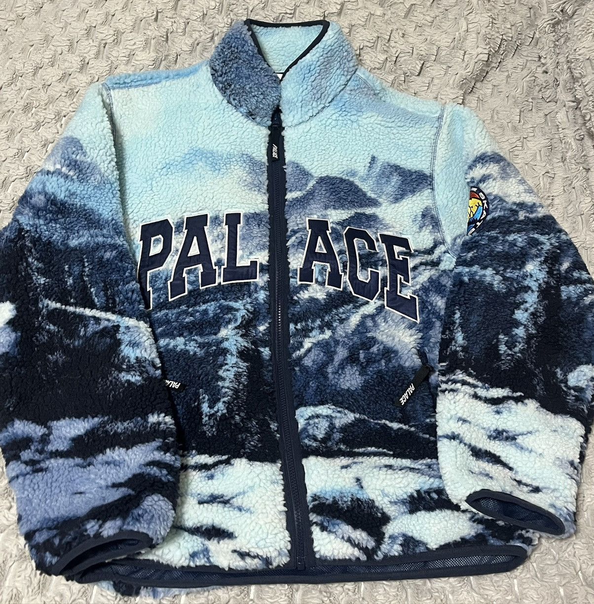 Palace Size Medium Palace Appalachian Funnel Fleece Palaska Blue  