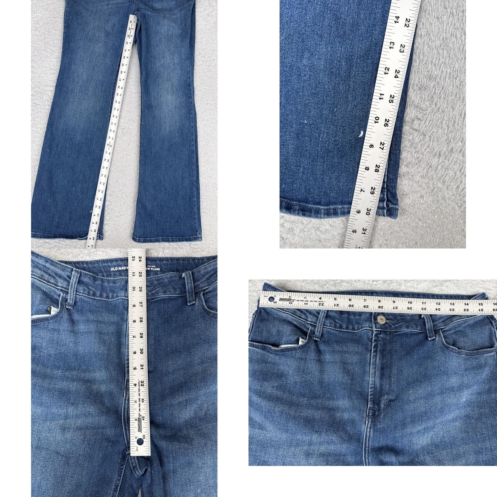 Old Navy Old Navy Wow Flare Jeans Womens 14 Blue Med Wash High Rise Stretch 32x31 Denim Jeans Womens 14 Blue Medium Wash Flared Stretch Old Navy Jeans Mens? Size 36" / US 14 / IT 50 - 8 Thumbnail