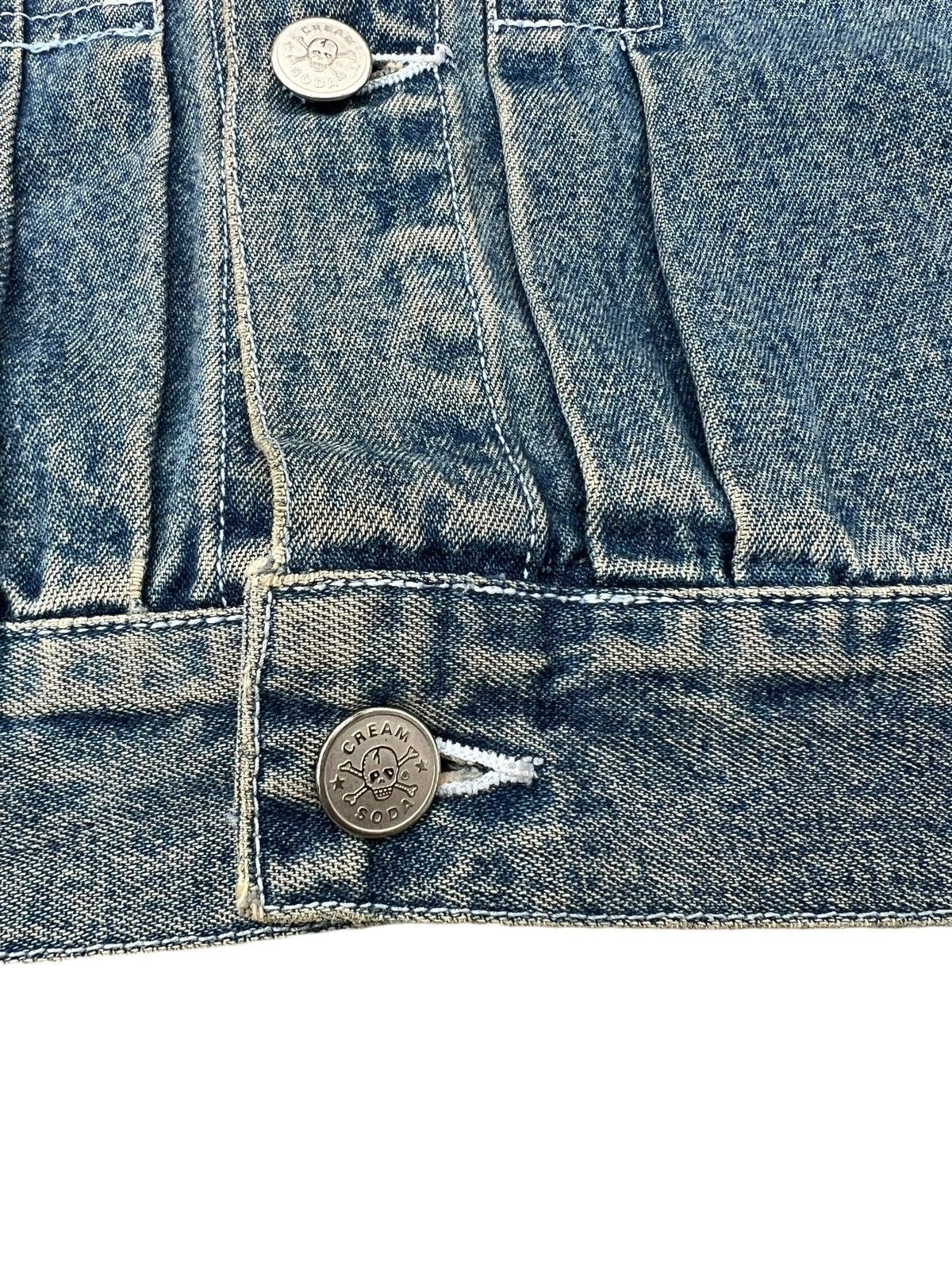 Vintage VTG Cream Soda Black Skull M.C Dallas 74’s Denim Jacket Size US XL / EU 56 / 4 - 14 Thumbnail