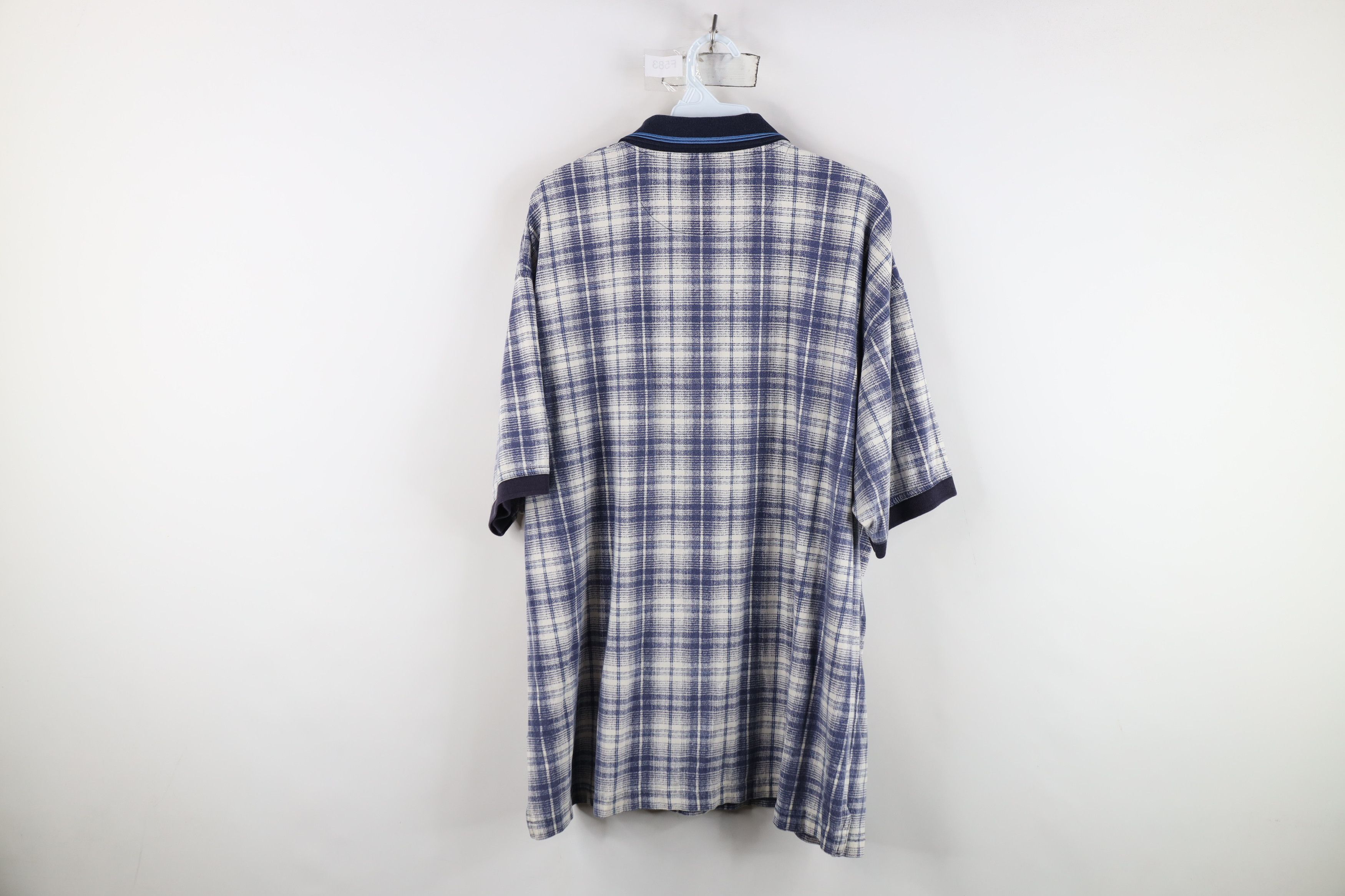 Vintage Vintage 90s Streetwear Fit Collared Golf Polo Shirt Plaid Size US XL / EU 56 / 4 - 10 Thumbnail