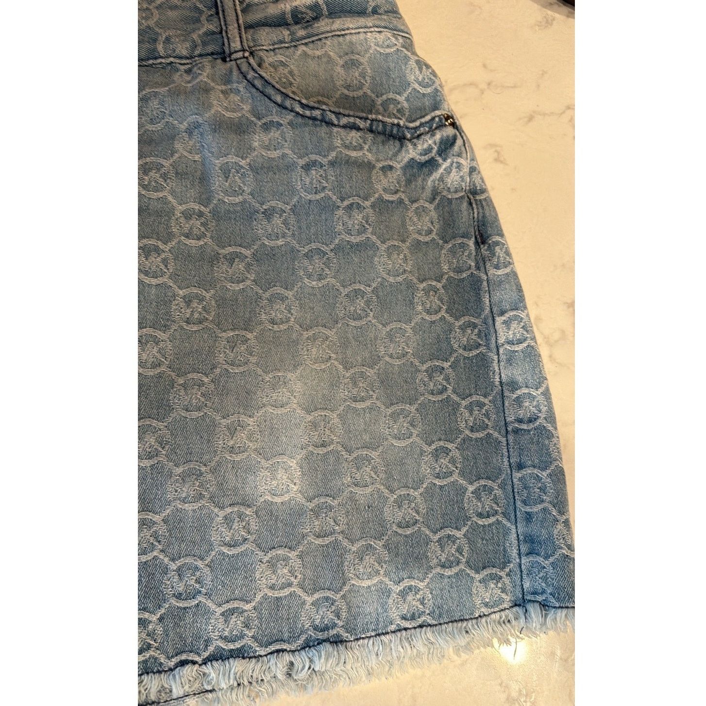 Michael Kors Rare Vintage monogrammed Michael Kors denim mini skirt Y2K Size 34" / US 12 / IT 48 - 3 Thumbnail