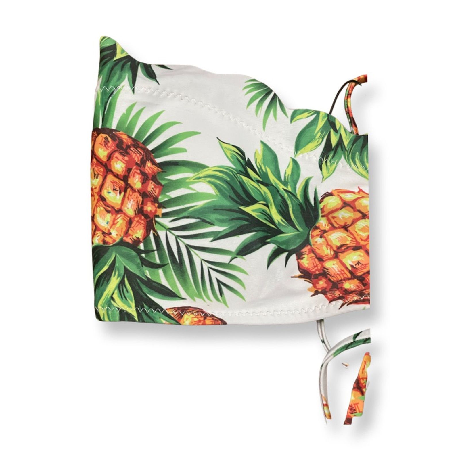 Other Zaful Bandeau Swimsuit Top Vibrant Pineapple White/Green W 4 Size ONE SIZE - 6 Thumbnail