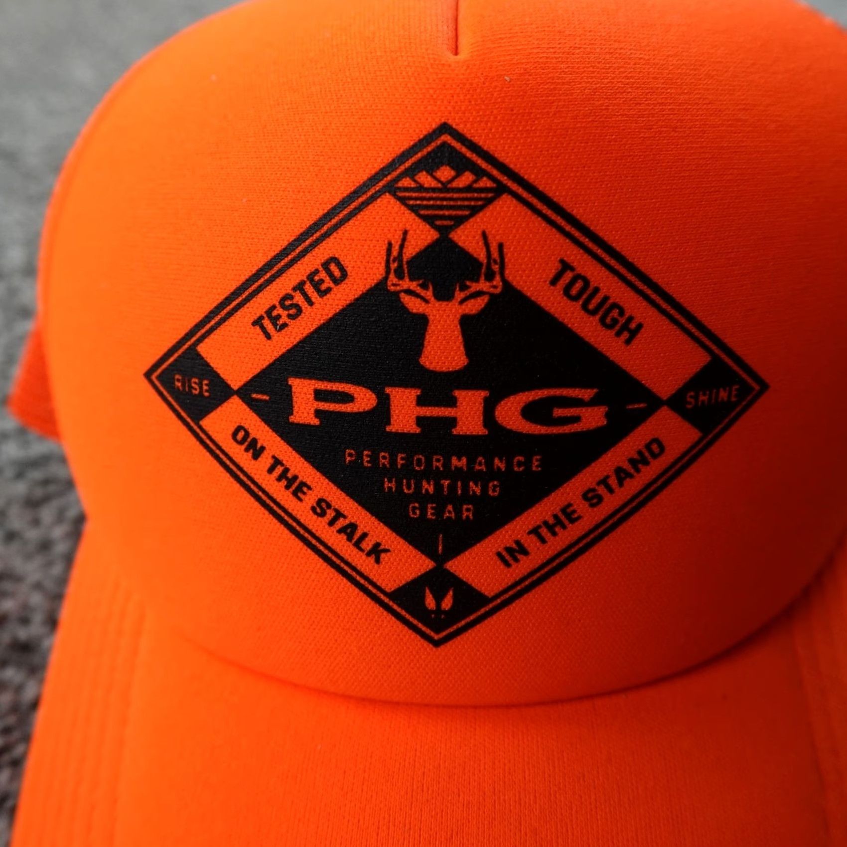 Vintage Columbia Hat Cap Mens One Size Blaze Orange Adjustable Snap Back Outdoor Hunting PHG Geometric Pattern Size 44L - 2 Thumbnail