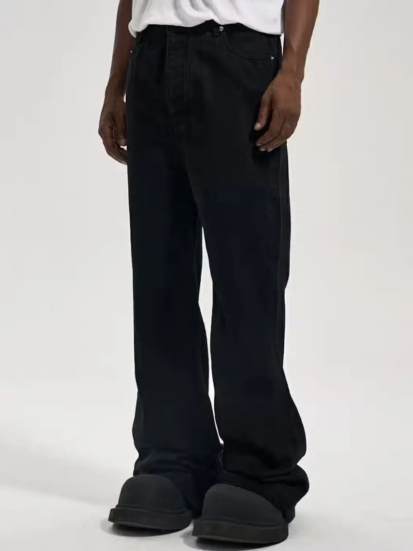 Designer × Japanese Brand Black yuppie cleanfit denim flared jeans Size US 30 / EU 46 - 1 Thumbnail