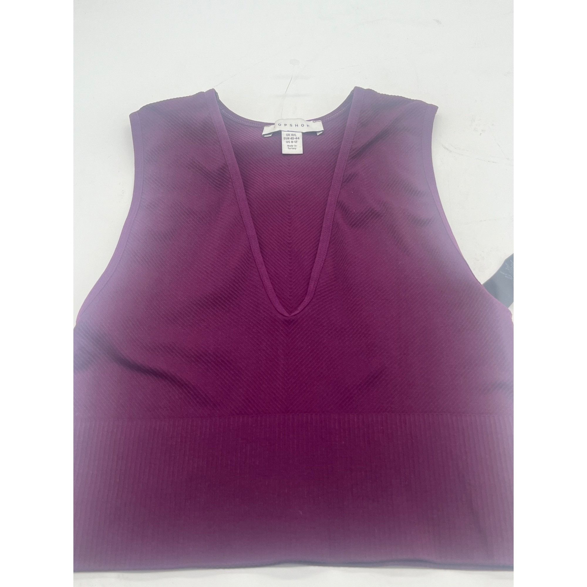 Topshop Topshop Seamless V Neck Bralette in Plum, Sz. M/L (US 8-12) Size ONE SIZE - 13 Thumbnail