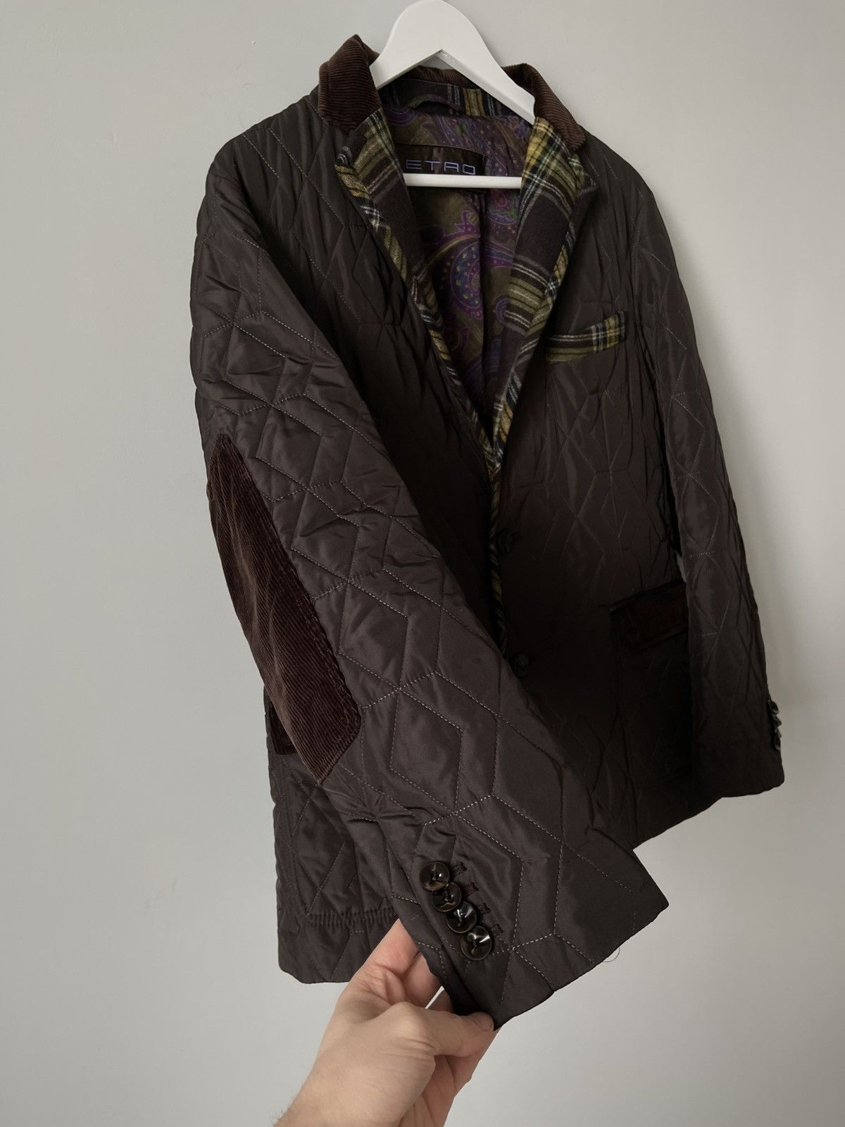Etro Etro Milano Paisley Brown Quilted Blazer Jacket Coat Size US L / EU 52-54 / 3 - 6 Thumbnail