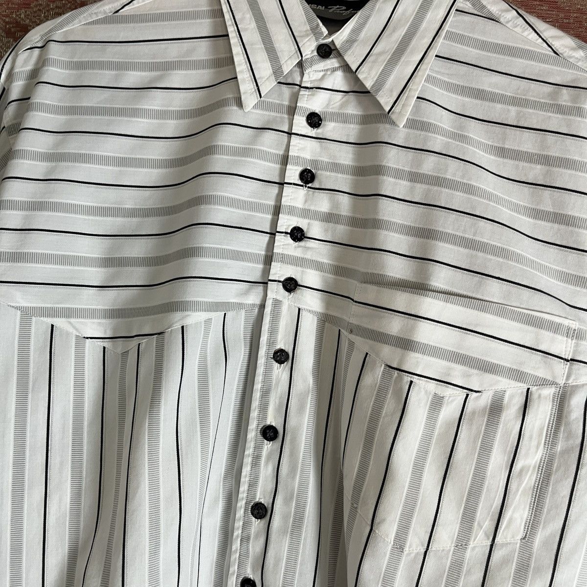Kansai Yamamoto Vintage Kansai Profumo Striped Shirt Size US L / EU 52-54 / 3 - 3 Thumbnail