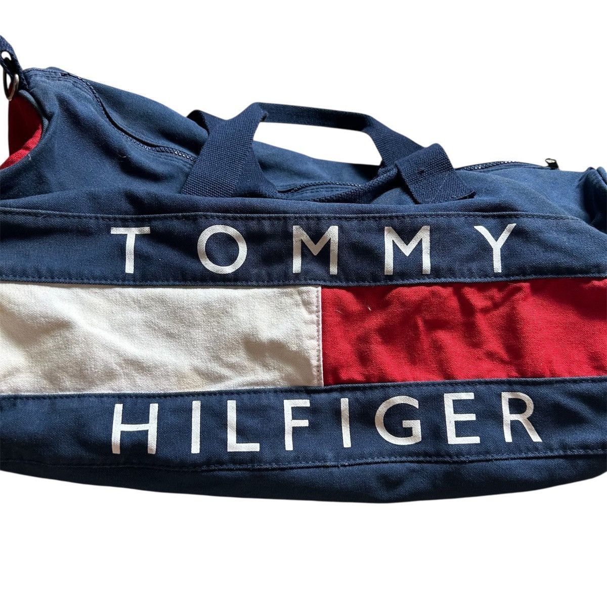 Tommy Hilfiger Vintage Tommy Hilfiger Big Logo Duffel Bag Size ONE SIZE - 7 Thumbnail