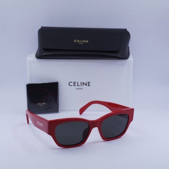 Celine 🕶️ New Celine CL40197U 66A Red/Smoke Sunglasses Size ONE SIZE - 10 Thumbnail
