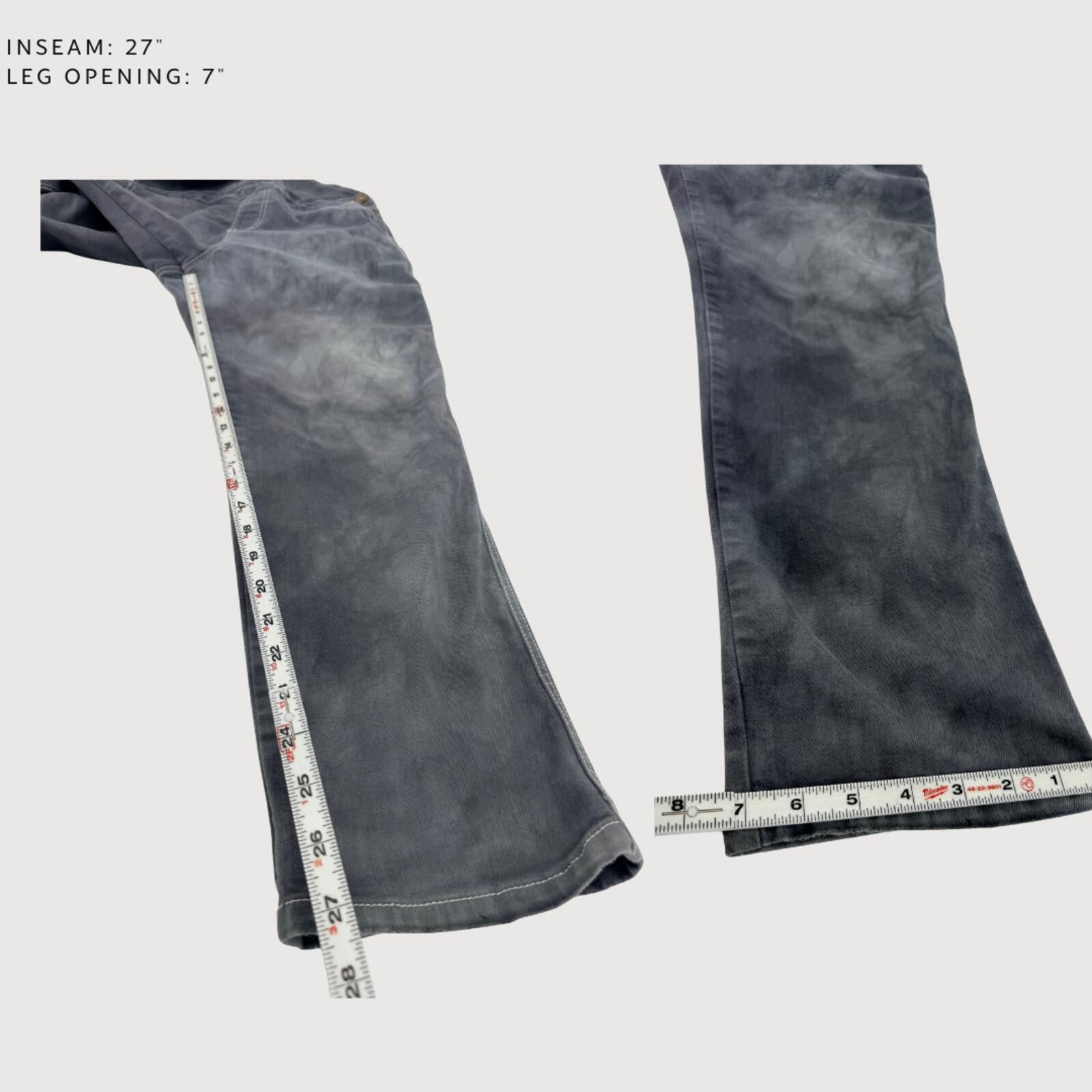 Other Anthro Pilcro Tie Dye Overalls Grey Cropped 29 Size 29" - 9 Thumbnail