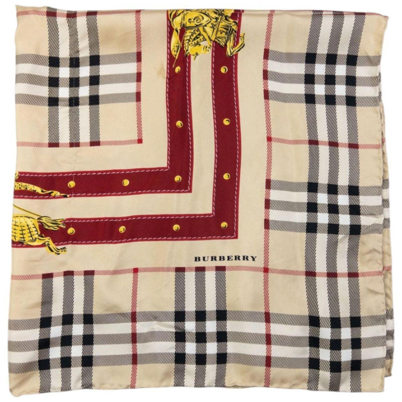 Burberry Vintage Burberry Nova Check Silk Scarf Size ONE SIZE - 2 Thumbnail