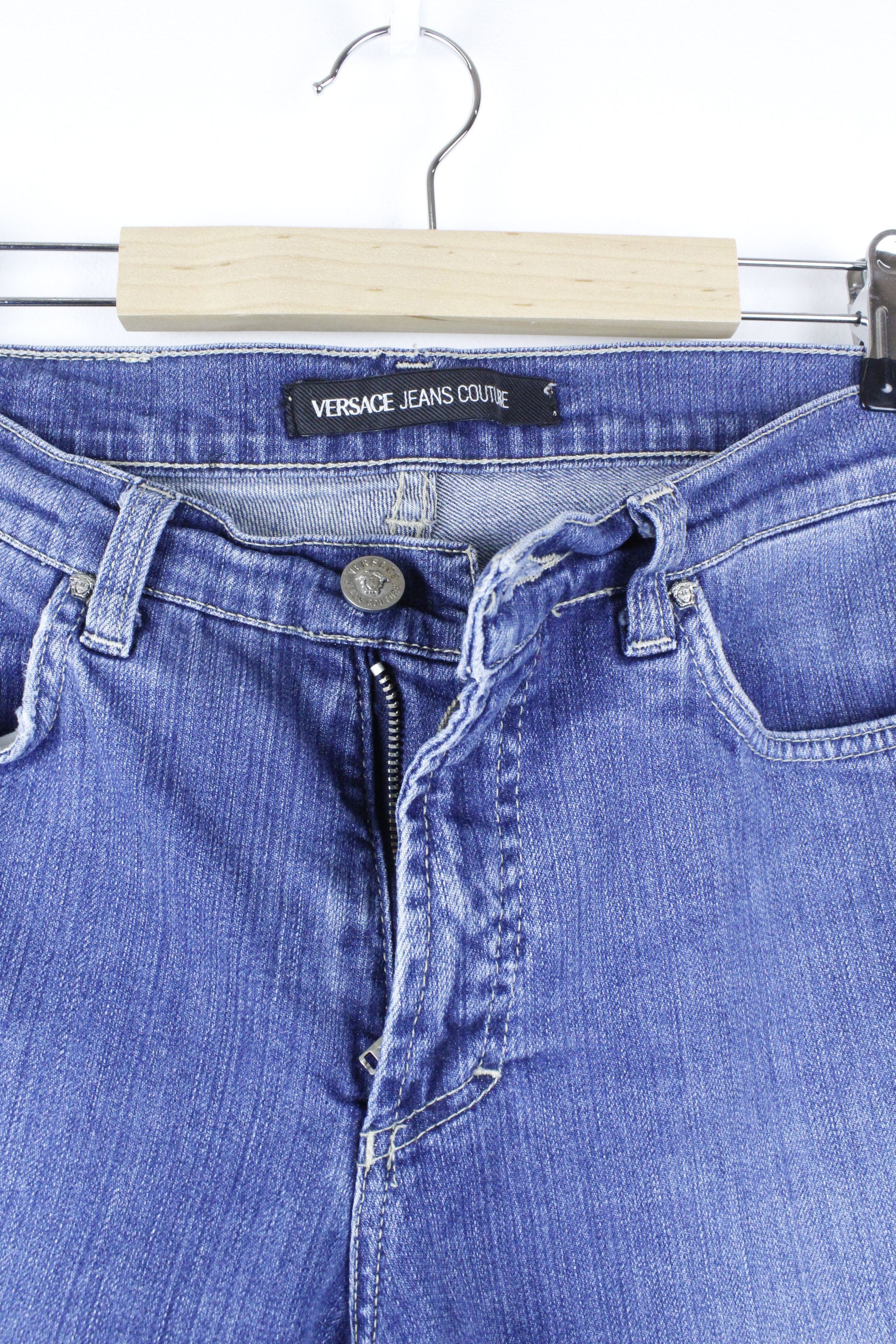 Versace × Versace Jeans Couture × Vintage Vintage Versace Jeans Couture Low Waist & Flared Jeans Size 28" / US 6 / IT 42 - 7 Thumbnail