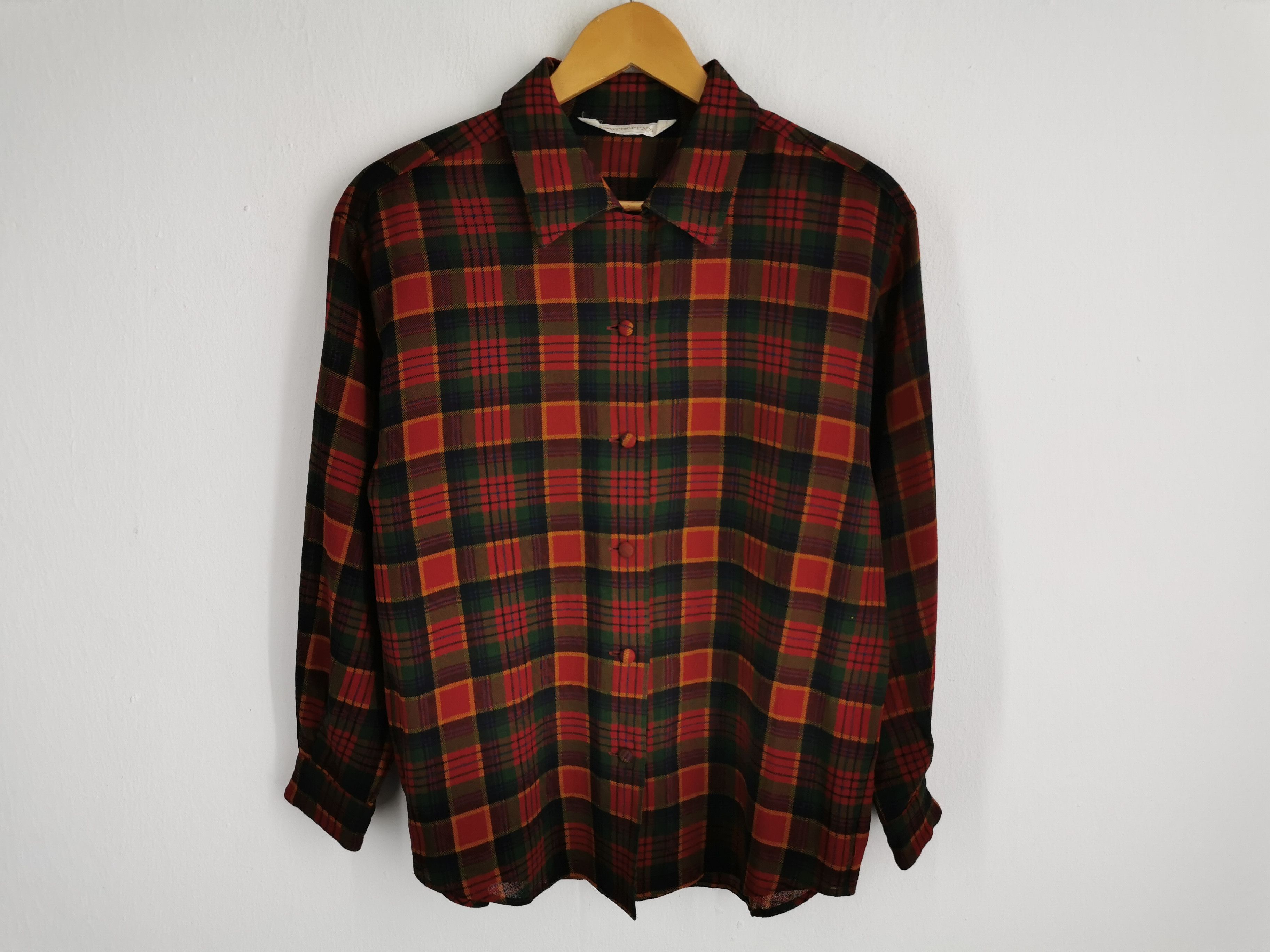 Burberry Vintage 90's Burberry Checked Blouses Womens Size M Size M / US 6-8 / IT 42-44 - 2 Thumbnail