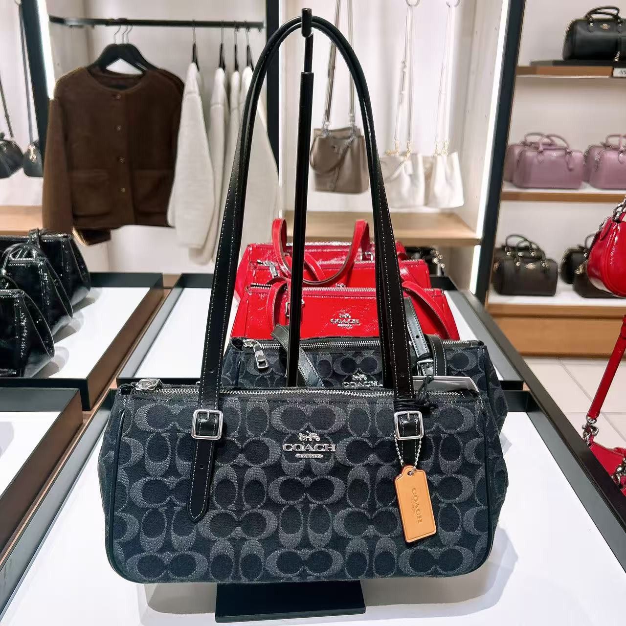 Coach Asher Shoulder Bag In Signature Denim CDB92 Size ONE SIZE - 2 Thumbnail