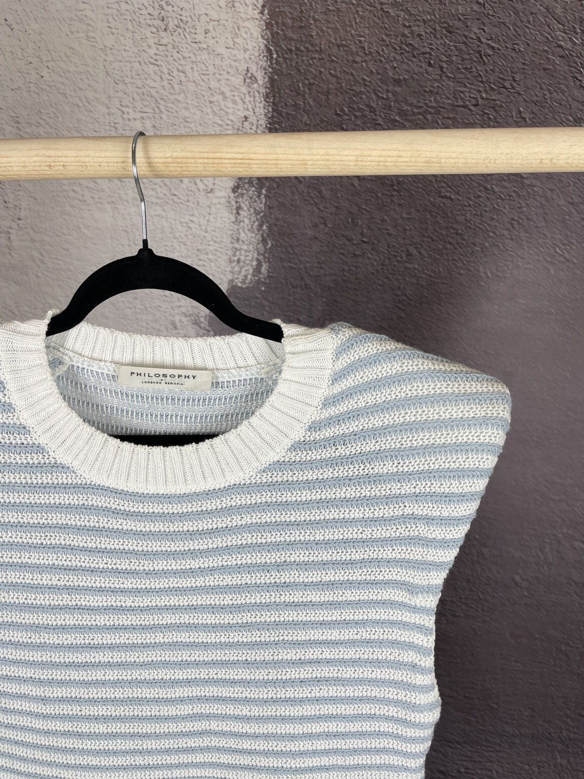 Philosophy di Lorenzo Serafini Philosophy di Lorenzo Serafini striped blue vest sweater Size M / US 6-8 / IT 42-44 - 4 Thumbnail