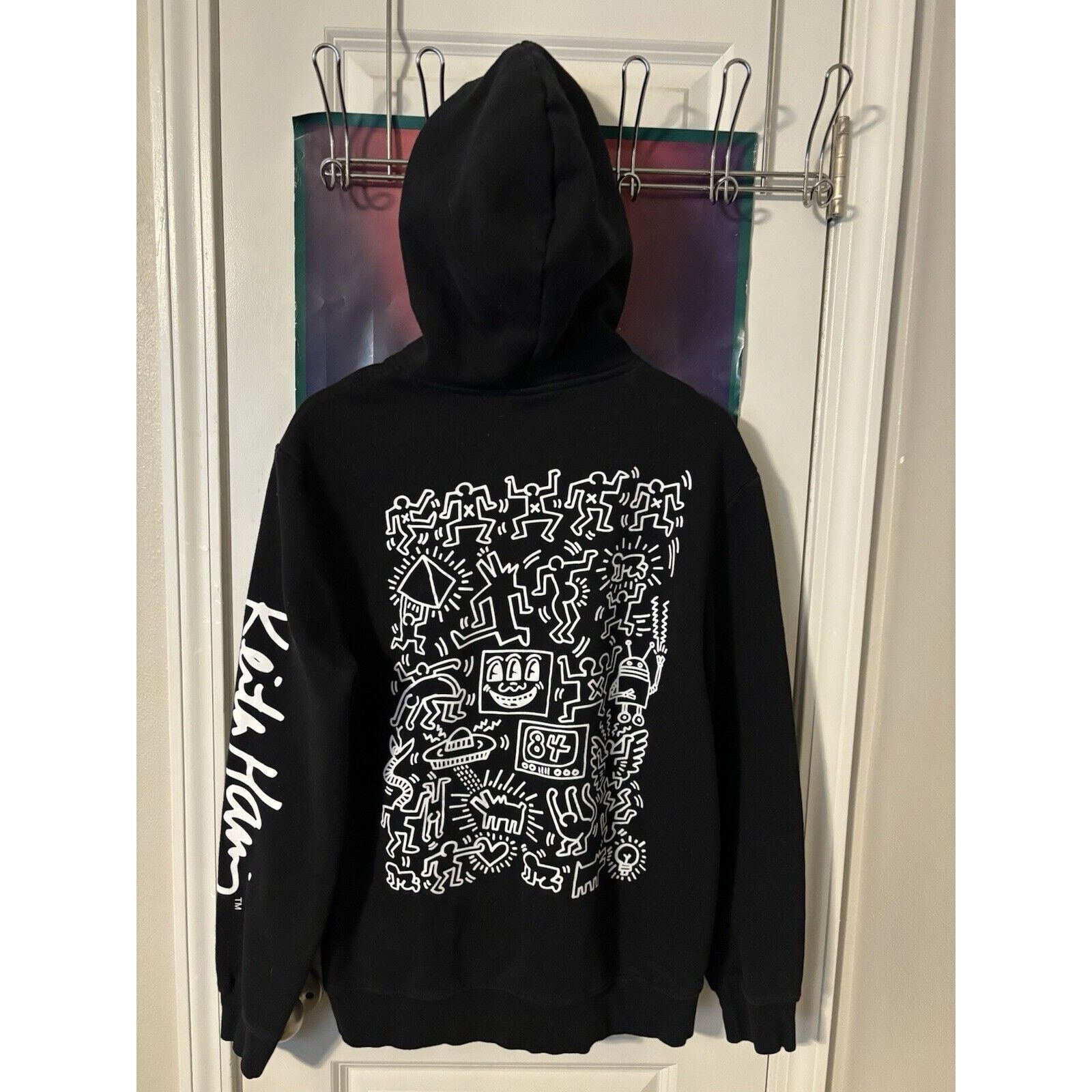 H&M vintage keith herring black hoodie H&M nice jacket size M Size US M / EU 48-50 / 2 - 2 Thumbnail