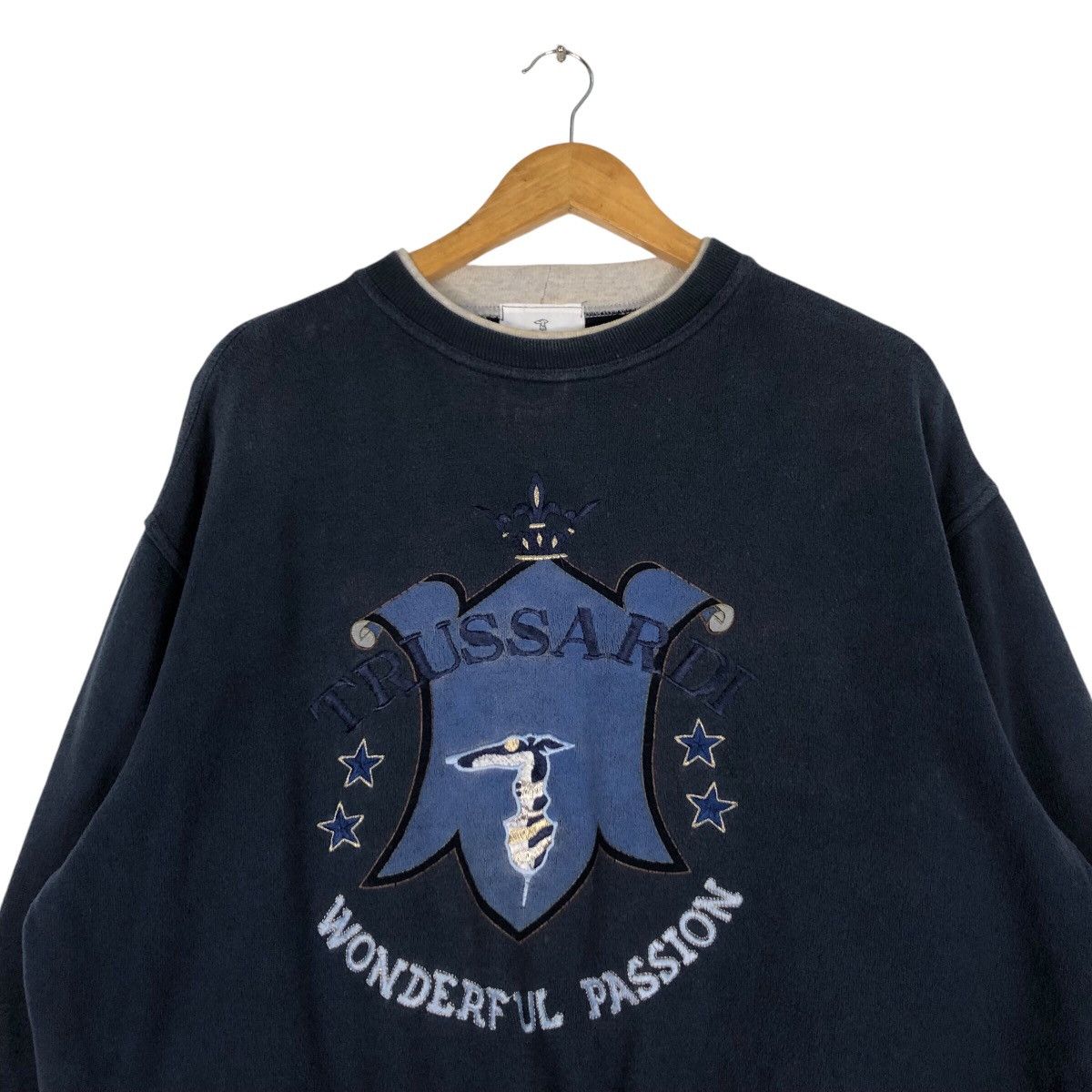 Japanese Brand × Trussardi × Vintage Vintage Trussardi Nice Design Sweatshirt Large Size US M / EU 48-50 / 2 - 2 Thumbnail