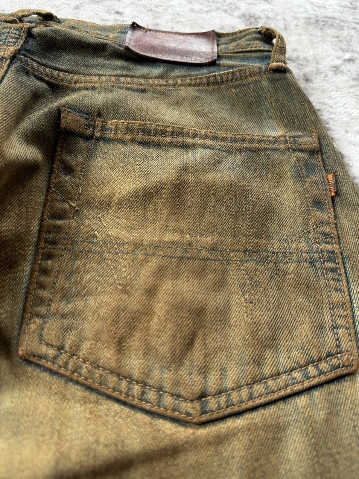 Edwin Edwin 505 OG Type 1 Mud Wash Distressed Selvedge Baggy Jeans Size US 29 - 16 Thumbnail