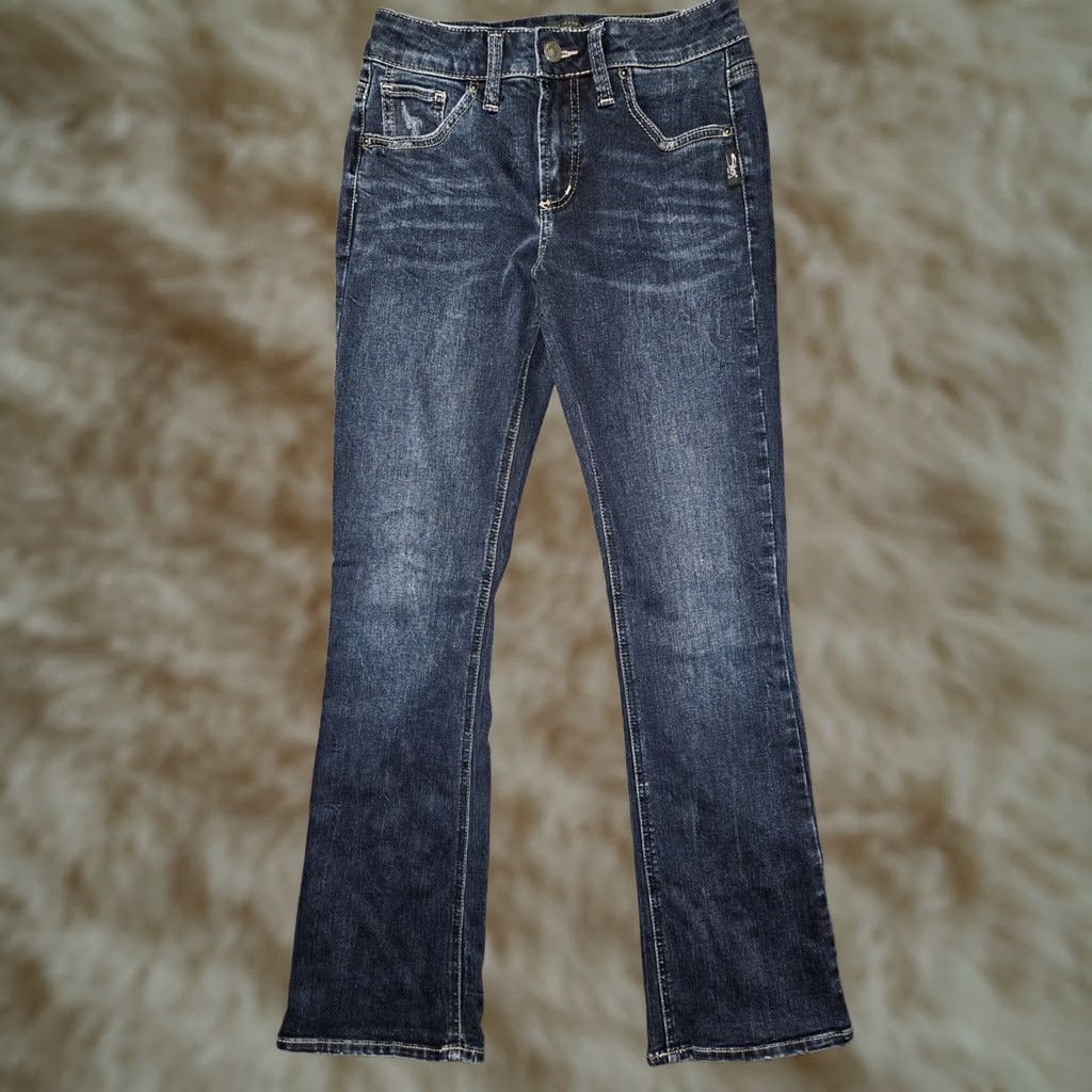 Silver Jeans Co. VINTAGE Silver Jeans Avery Slim Boot Jeans Women's 26/31 Blue Stretch Slim Preppy City 90s Womens Size 26" / US 2 / IT 38 - 1 Thumbnail