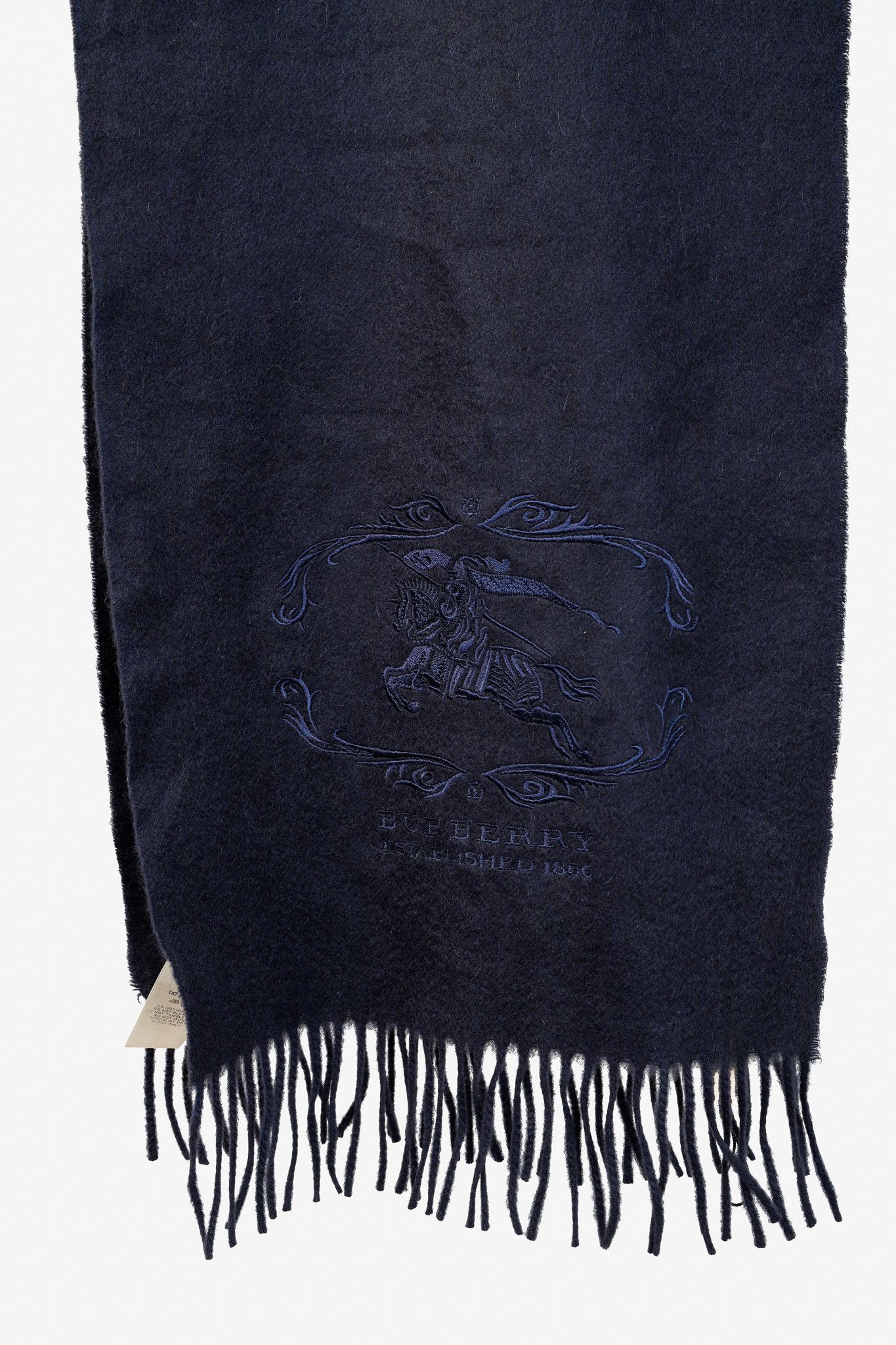 Burberry Burberry Knight Dark Navy Cashmere Scarf Size ONE SIZE - 2 Thumbnail