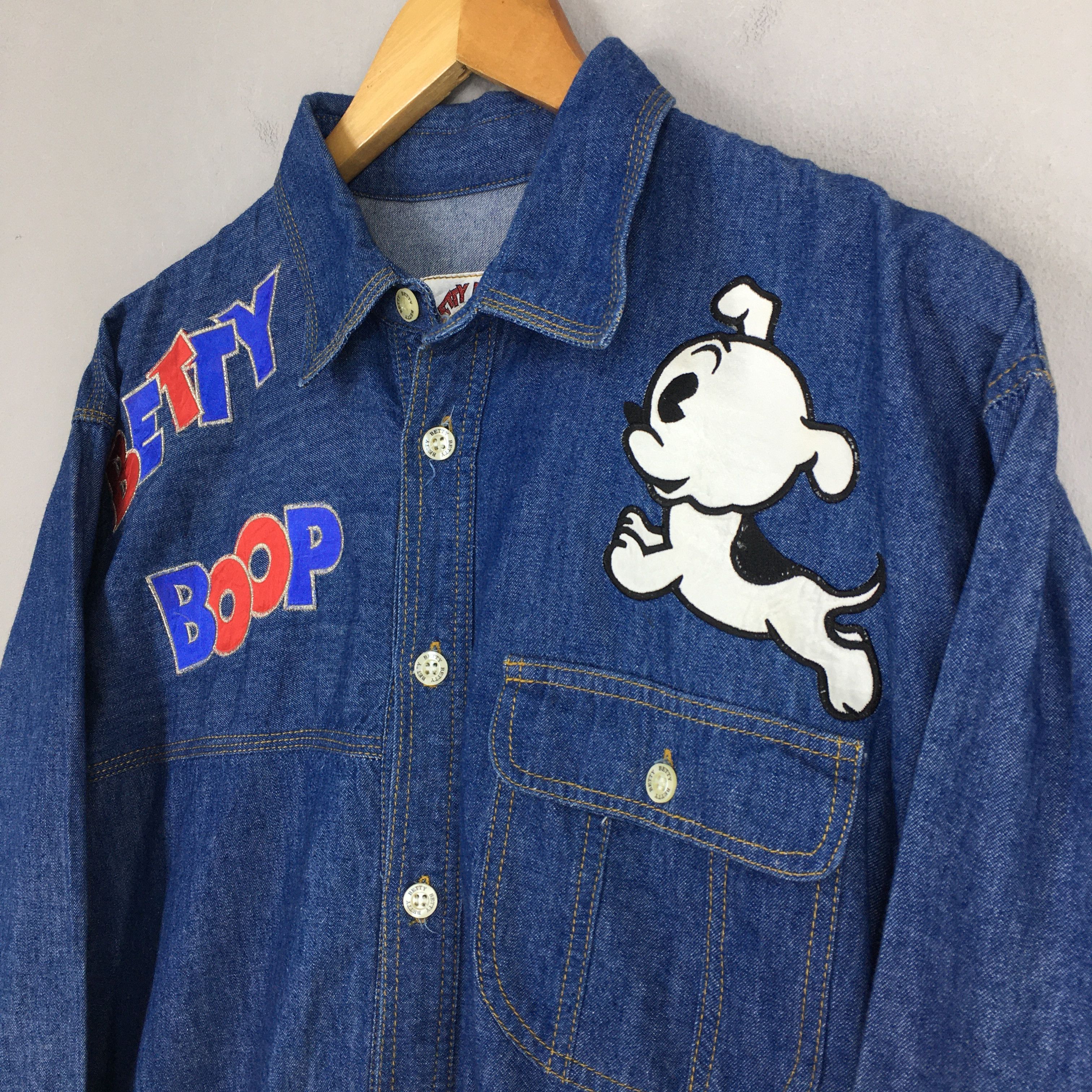 Disney × Vintage Vintage Betty Boop Denim Oxfords Shirt Medium Size US M / EU 48-50 / 2 - 4 Thumbnail