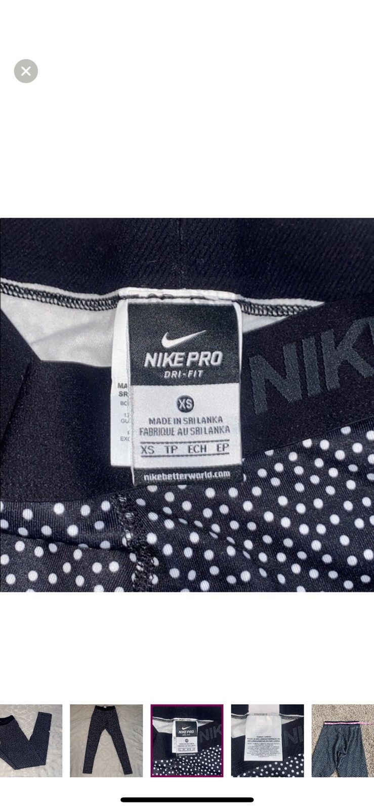 Nike Nike XS pro combat polka dot leggings Size 25" / US 0 / IT 36 - 4 Thumbnail