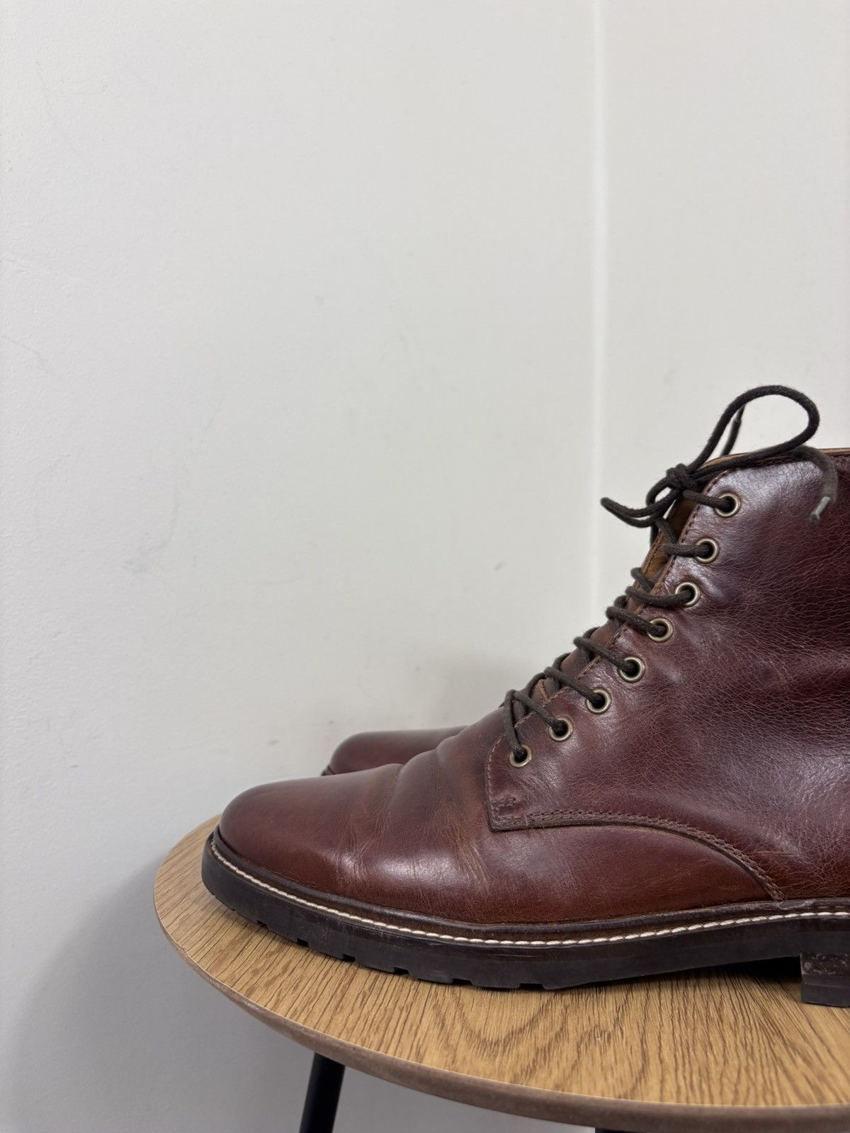 Bobbies Bobbies Paris Men’s Brown Calf Leather Service Lace-Up Boots Size US 9 / EU 42 - 11 Thumbnail