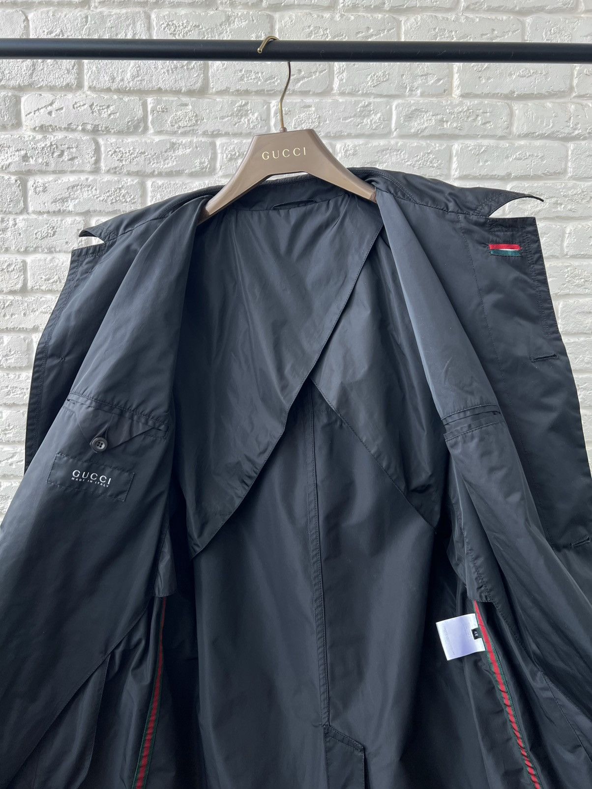 Gucci Gucci Black Belted Trench Coat Jacket Size US M / EU 48-50 / 2 - 6 Thumbnail