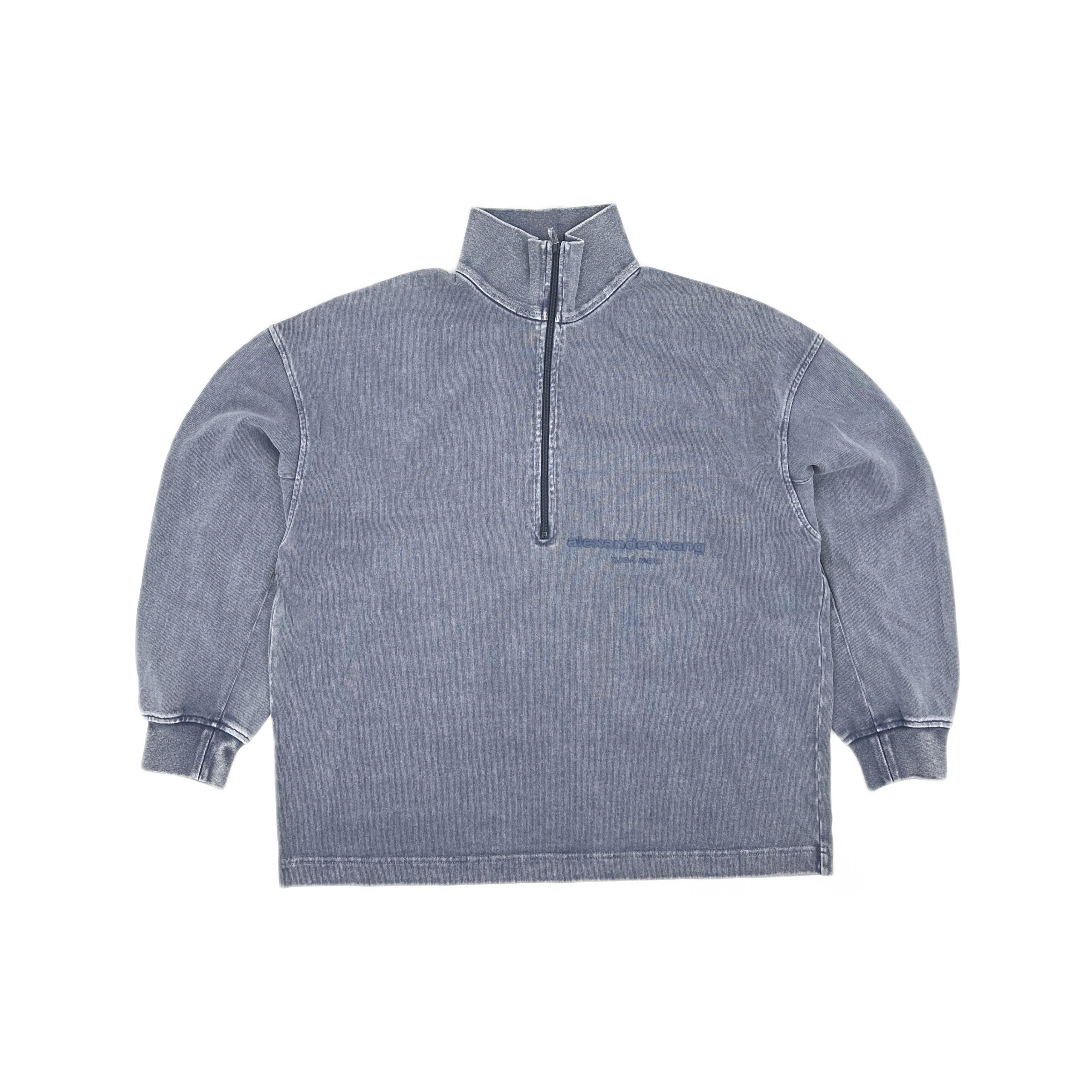 Alexander Wang Alexander Wang Embroidered Logo Half-Zip Sweatshirt Size S Size US S / EU 44-46 / 1 - 1 Thumbnail