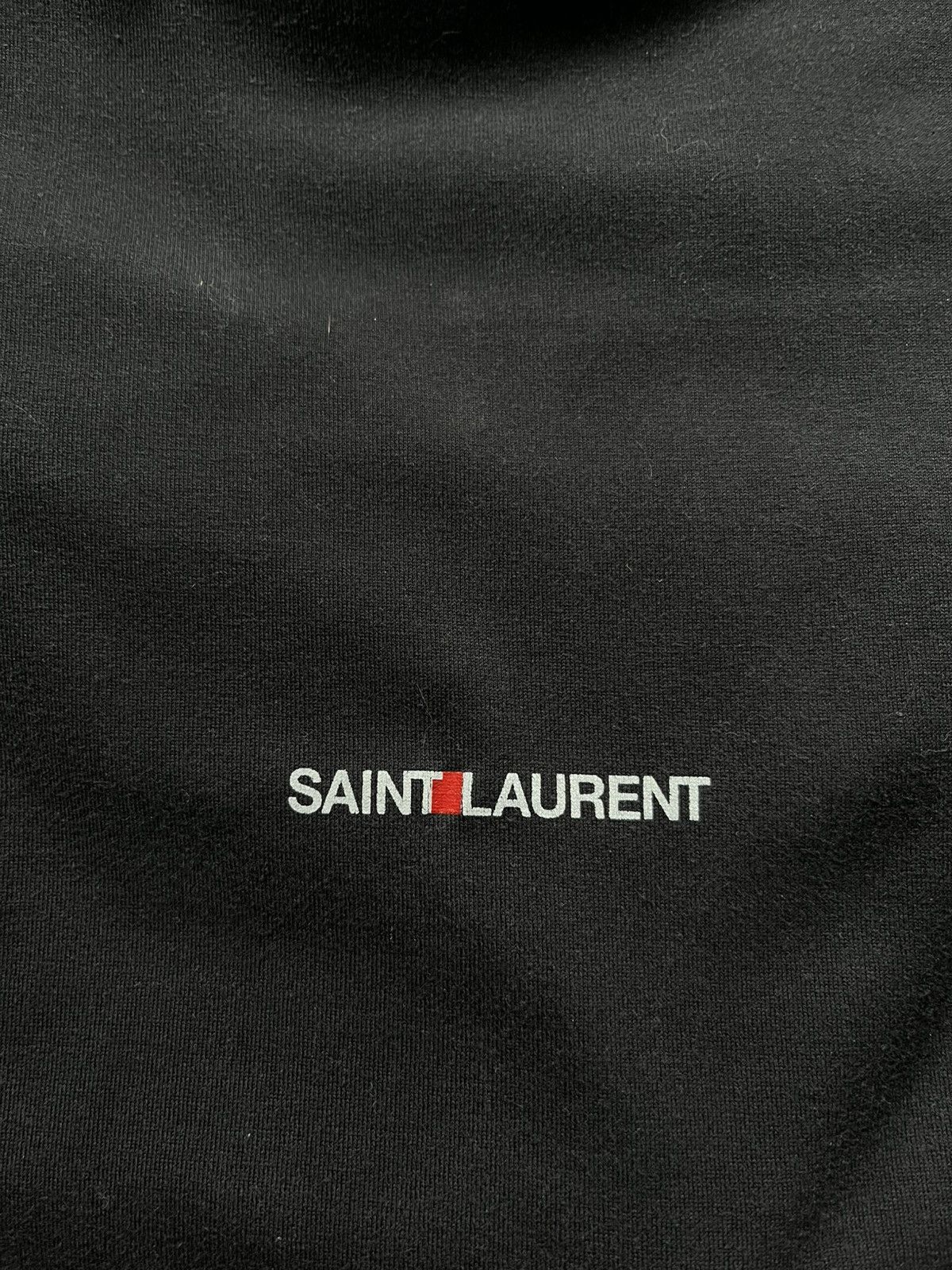 Saint Laurent Paris Saint Laurent black T-shirt center logo Size US L / EU 52-54 / 3 - 9 Thumbnail