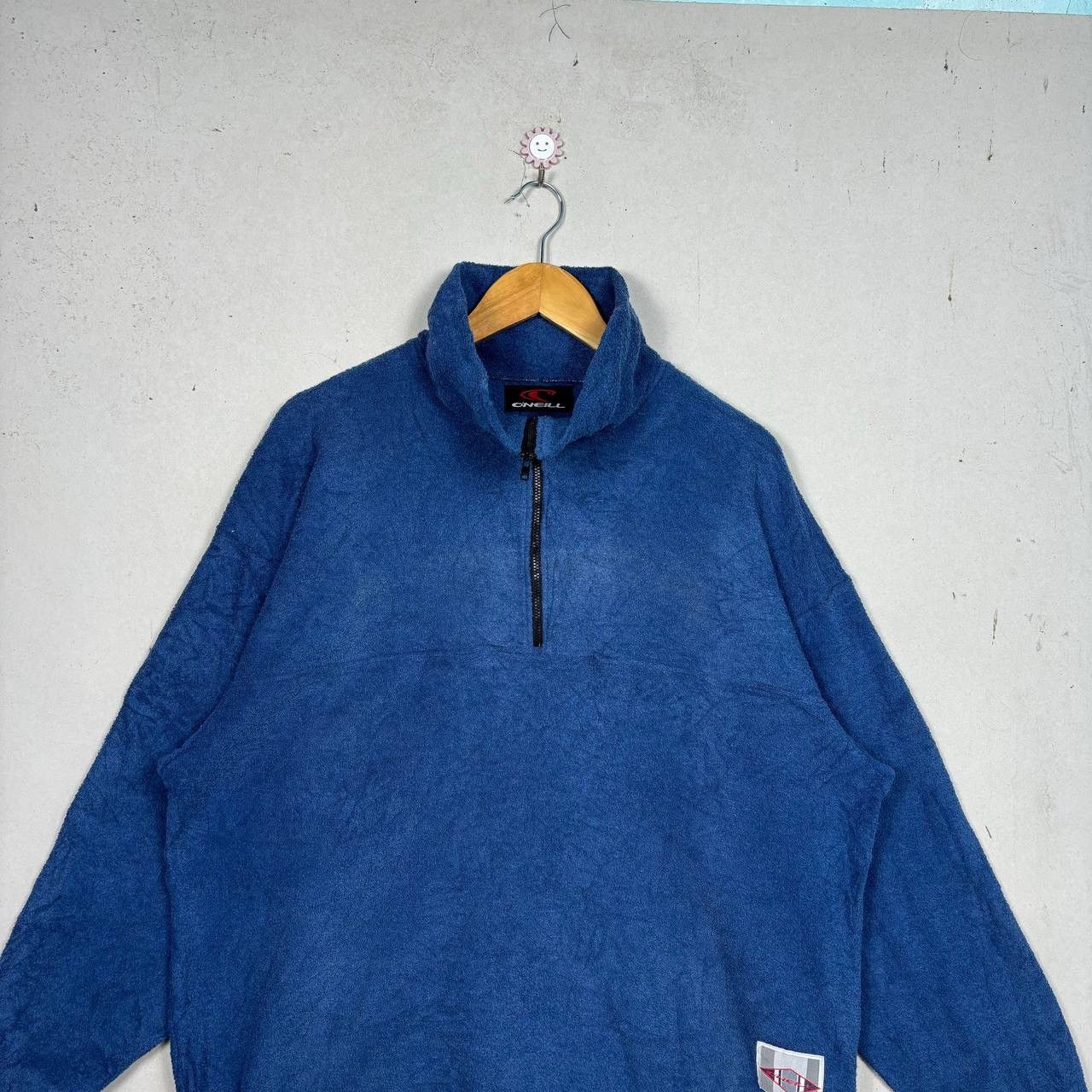 O'Neill Vintage 90s O'Neill Quarter Zip Fleece Blue XL Surf Retro Size US XL / EU 56 / 4 - 3 Thumbnail