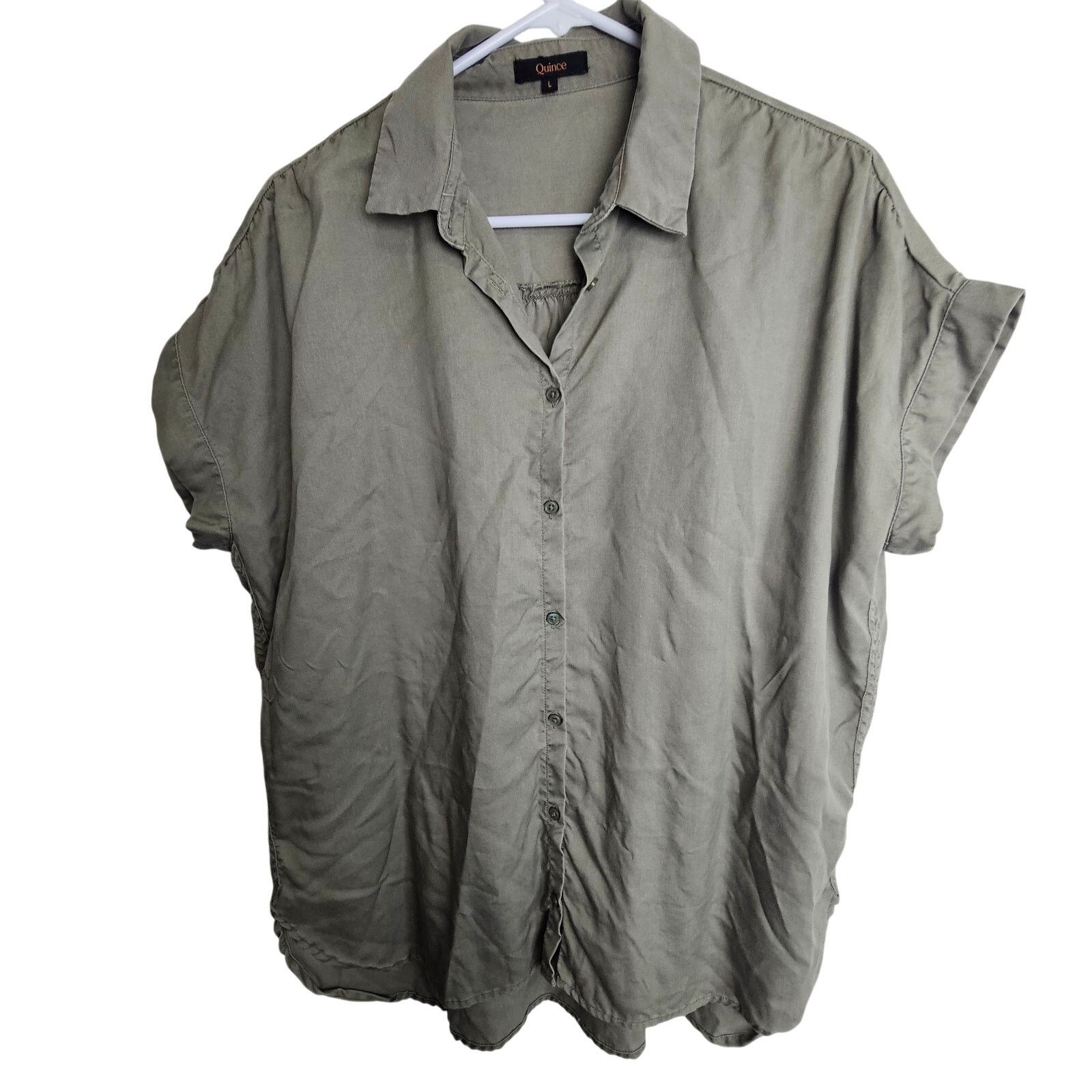 Quince Quince Womens Vintage Wash Tencel Camp Shirt Sz L Oversized Size L / US 10 / IT 46 - 1 Thumbnail