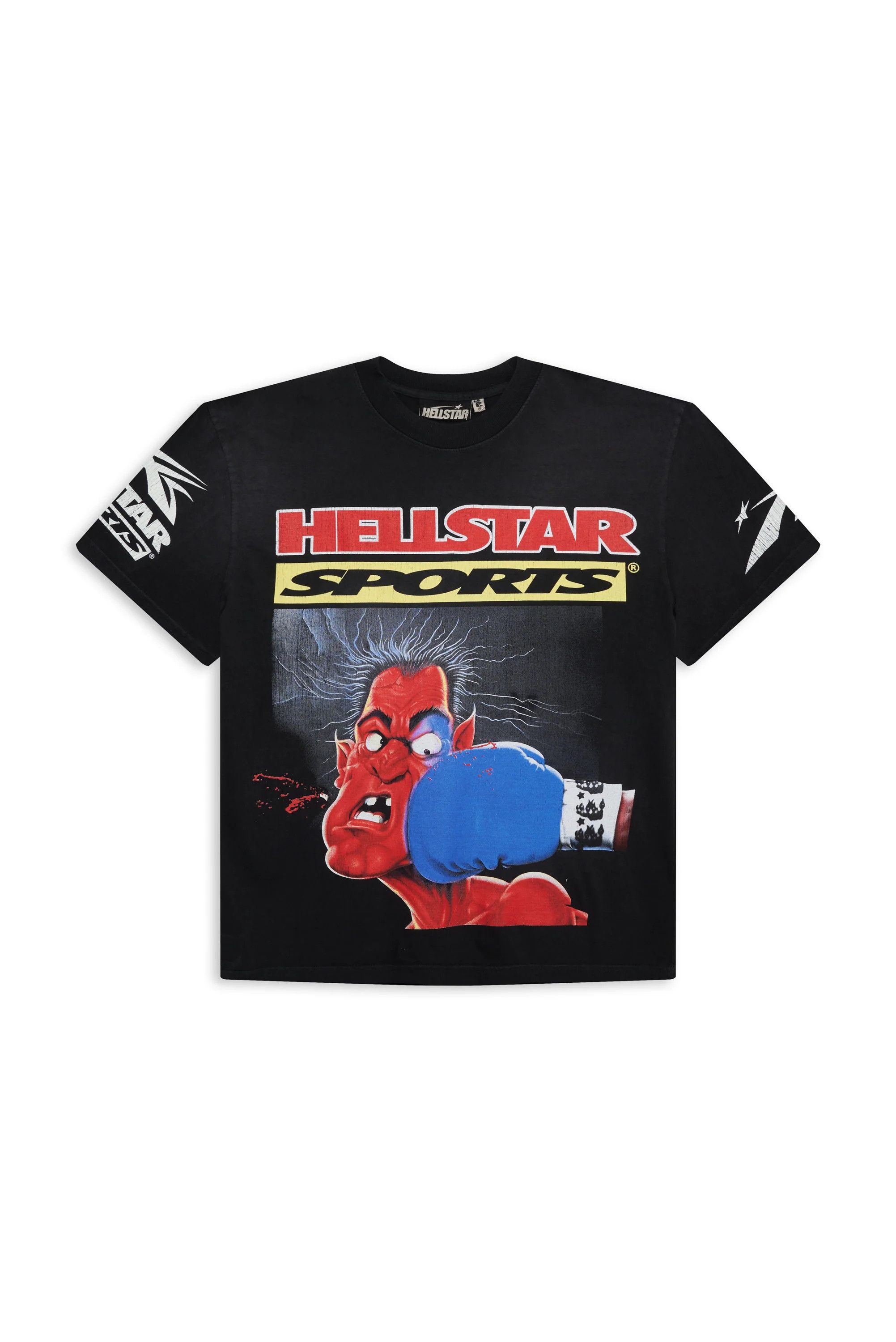 Image of Hellstar Sports Knock-Out T-Shirt in Black, Men's (Size Small)