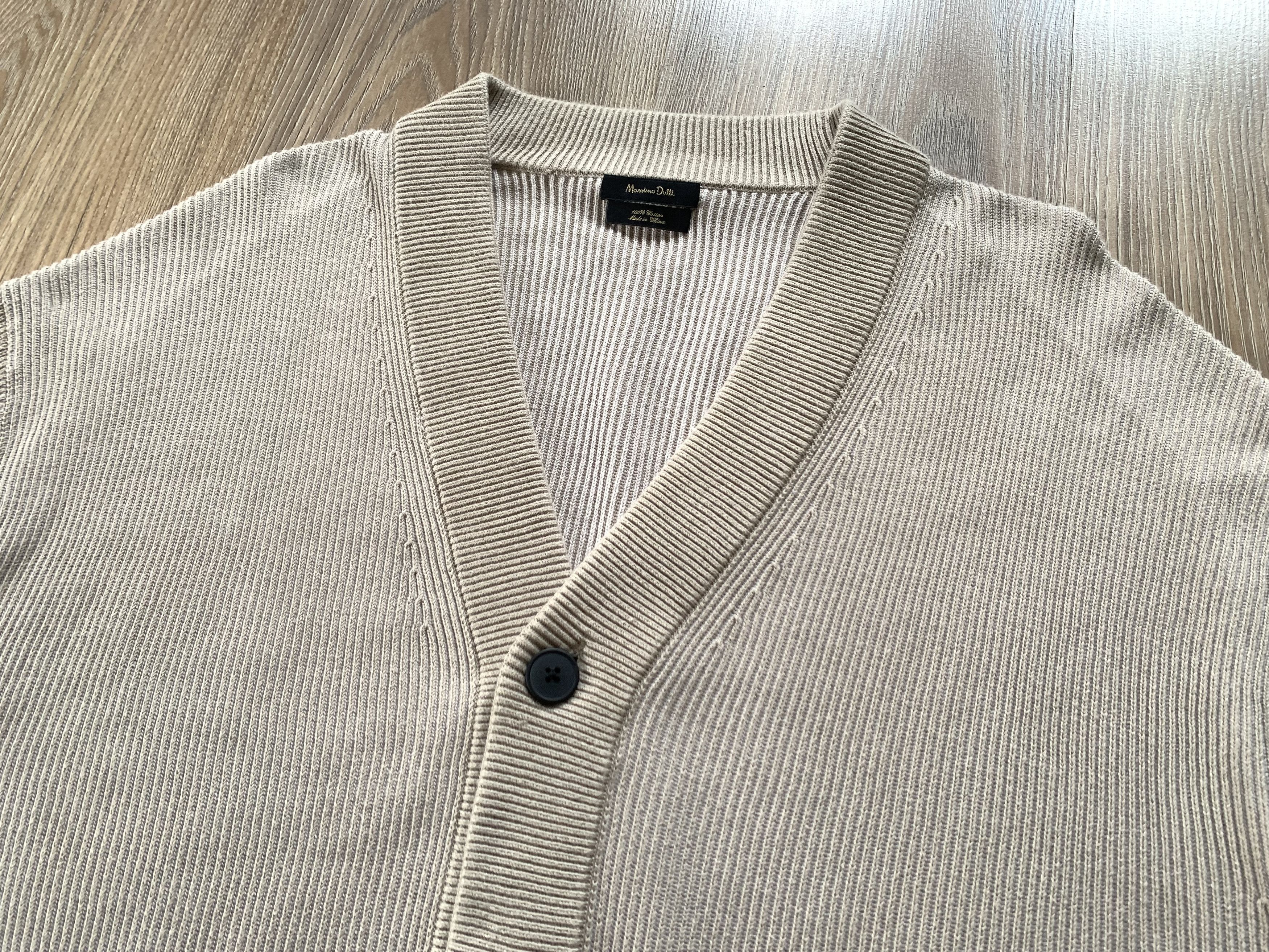 Massimo Dutti Massimo Dutti Mens Beige Cotton Cardigan Size US M / EU 48-50 / 2 - 4 Thumbnail