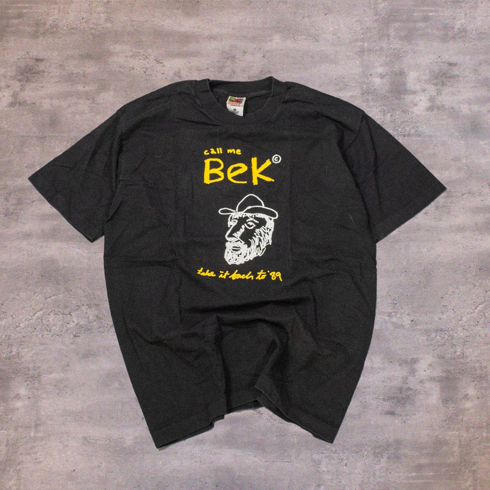 Fruit Of The Loom Vintage 1990s Call Me Bek Band Rock Tee’s Black Tee Size US M / EU 48-50 / 2 - 1 Thumbnail