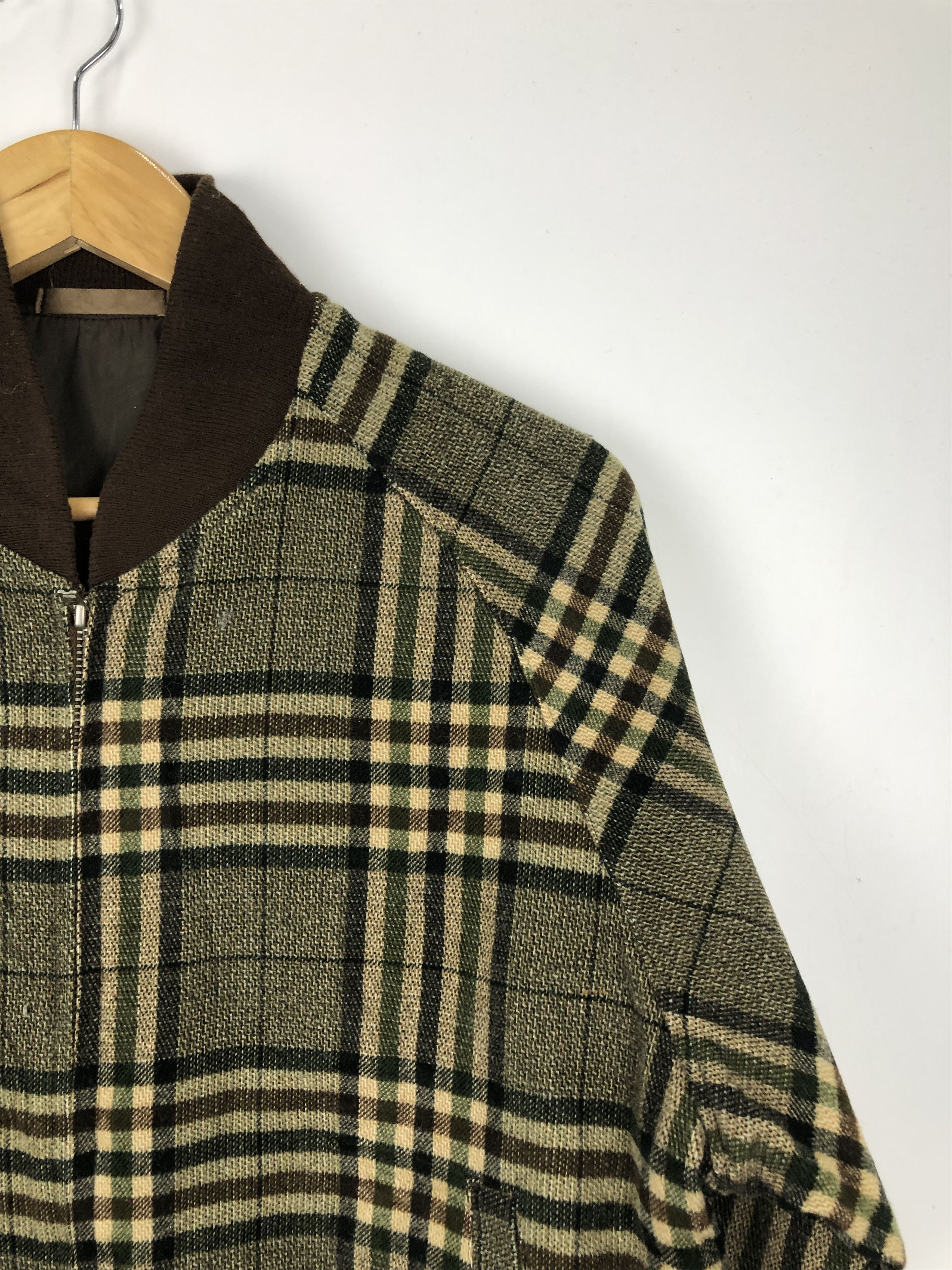 Vintage Vintage 90s Japanese Brand Zipper Plaid Varsity Jacket V0412 Size US M / EU 48-50 / 2 - 6 Thumbnail