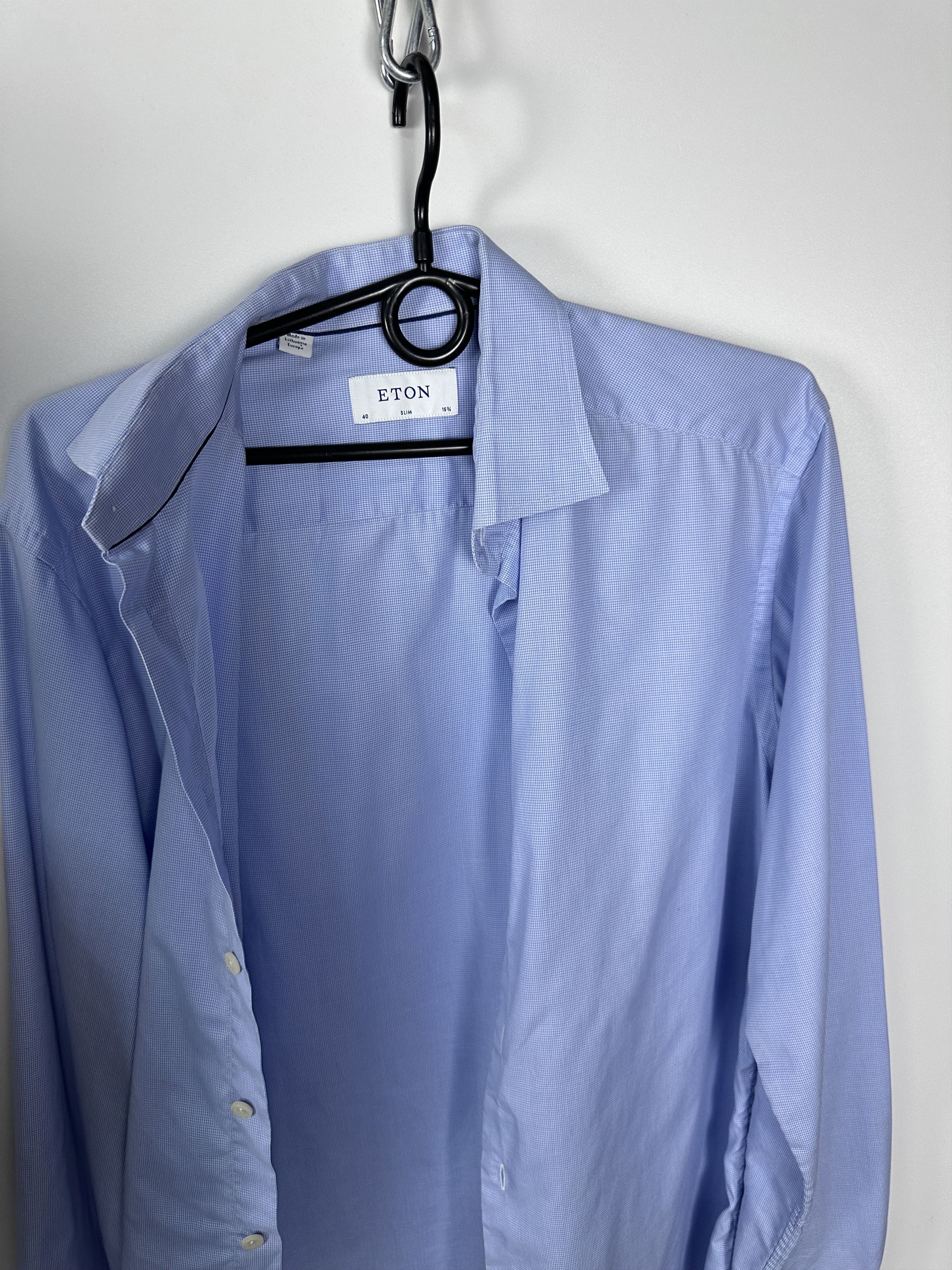 Eton × Grailed Eton Dress Shirt Mens Button Up Long Sleeve Slim Size 40 Size US M / EU 48-50 / 2 - 8 Thumbnail