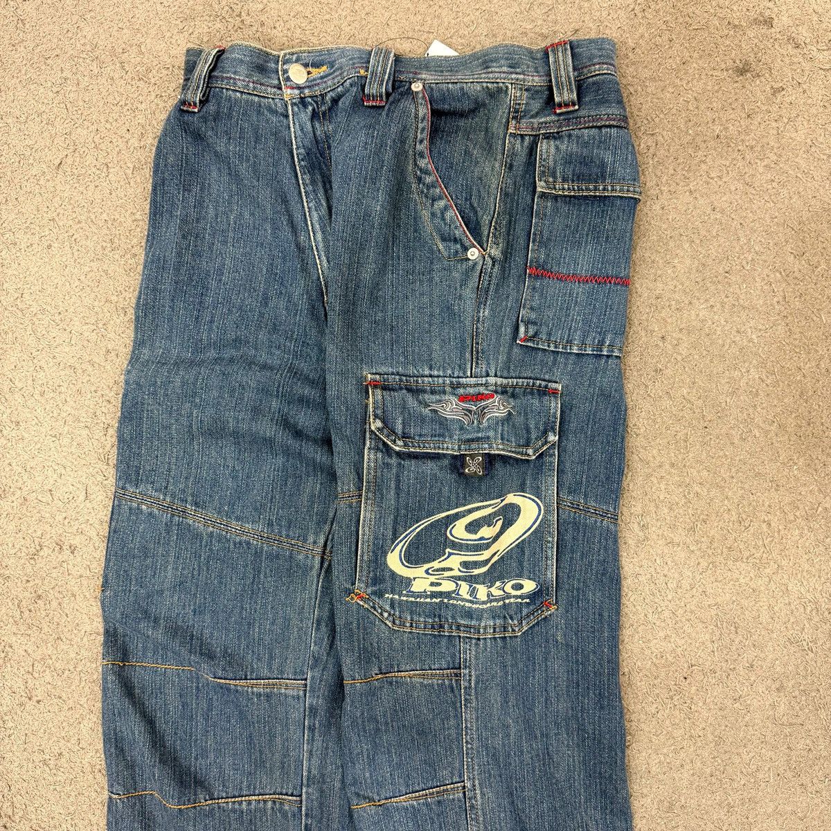 Japanese Brand Piko Y2K Double Knee Cargo Denim Vintage Japanese Brand Size US 30 / EU 46 - 4 Thumbnail
