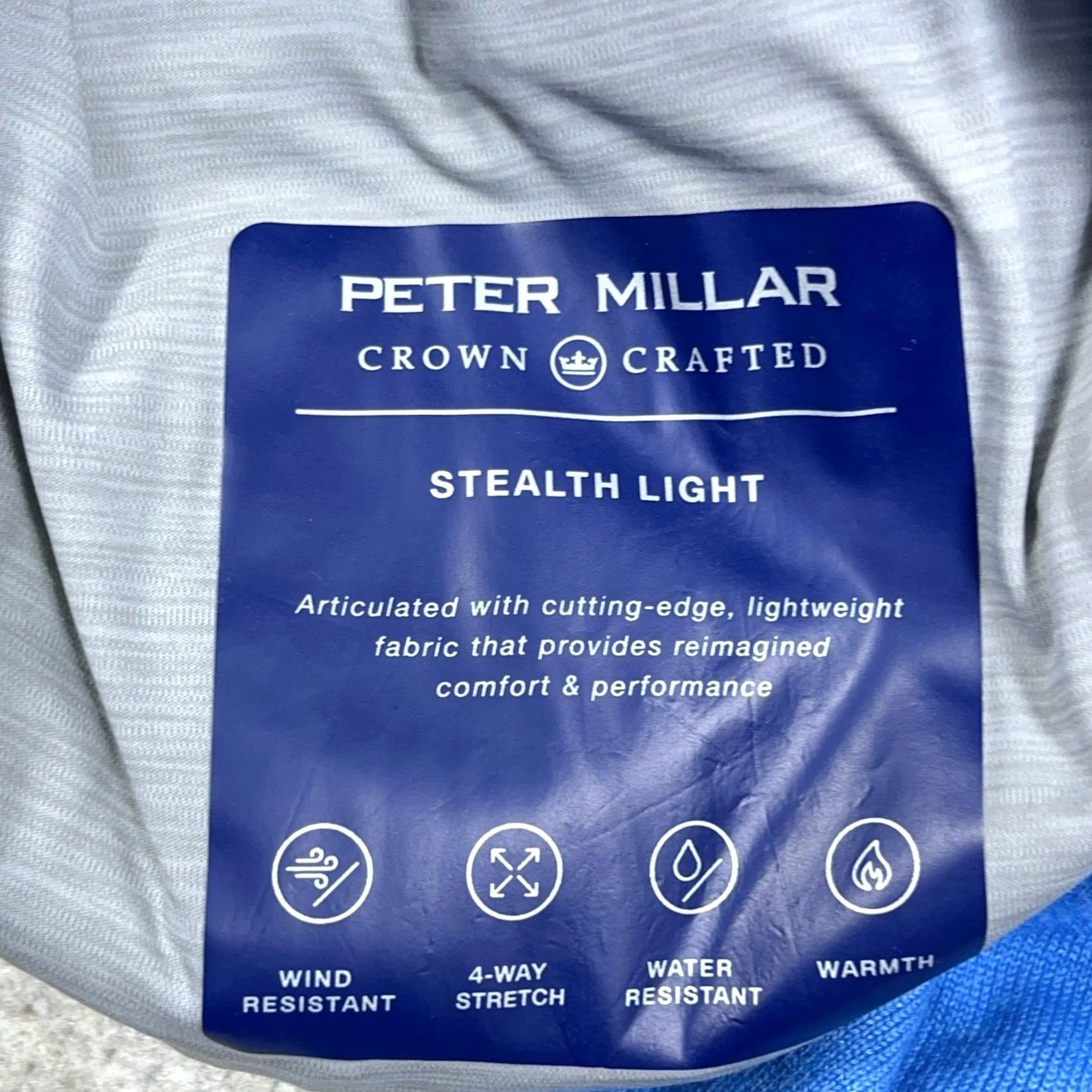 Peter Millar Peter Millar Stealth Light Jacket Men M Blue Quilted Full Zip Crown Size US M / EU 48-50 / 2 - 5 Thumbnail