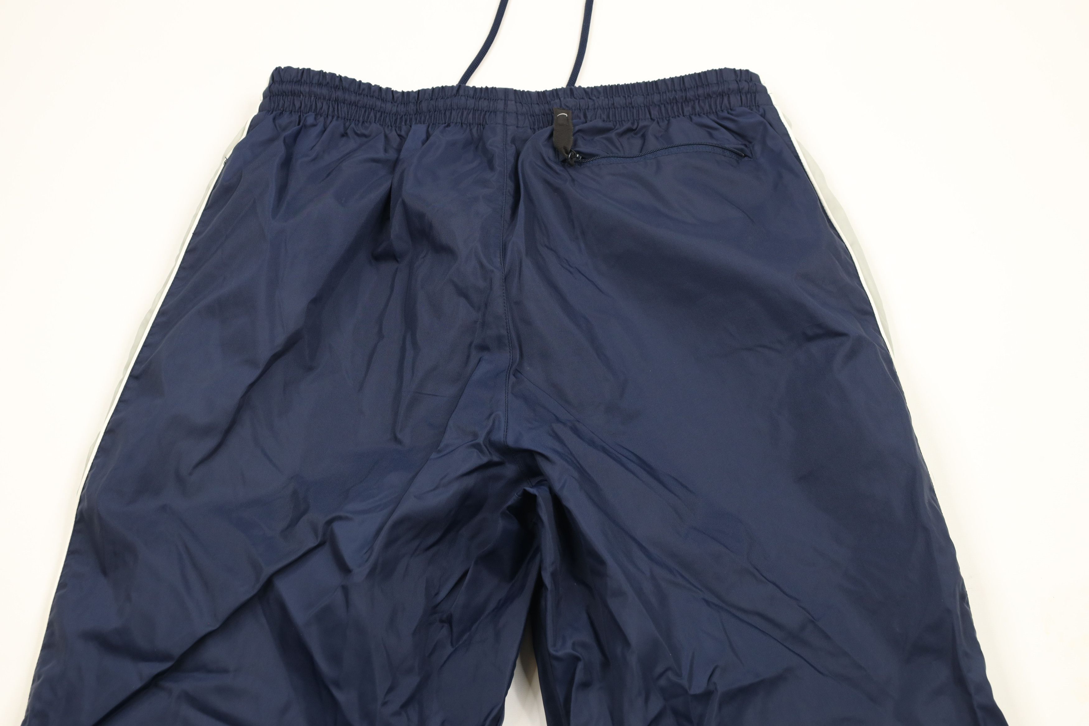 Nike × Vintage Vintage Nike Travis Scott Mini Swoosh Wide Leg Pants Blue Size US 36 / EU 52 - 12 Thumbnail