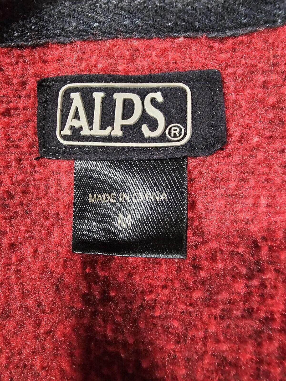 Designer Alps Red Fleece Jacket Full Zip Medium Pocket Size M / US 6-8 / IT 42-44 - 4 Thumbnail
