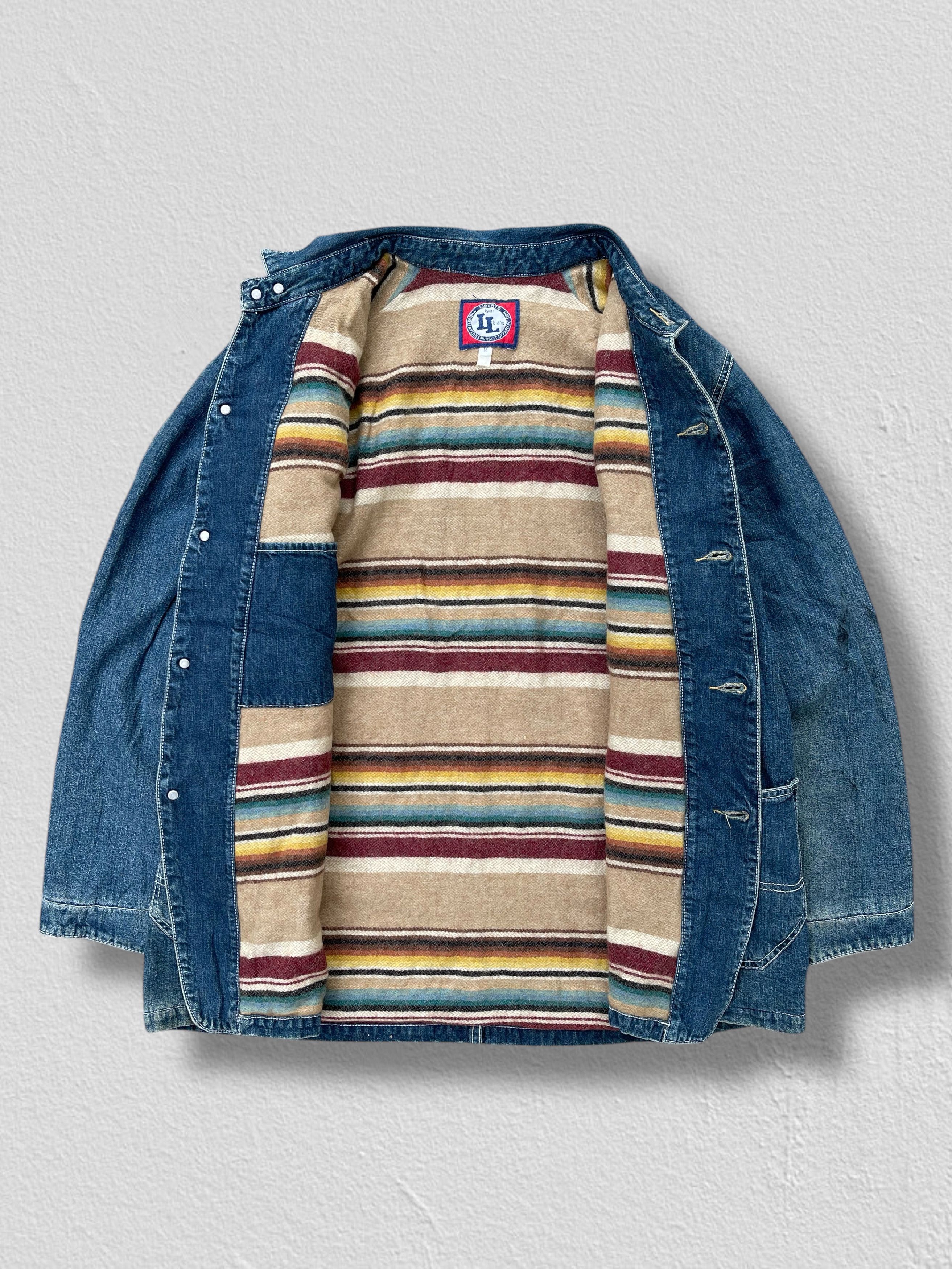 Vintage 🔥Vintage Liberto Italy Blanket Lined Denim Chore Jacket Size US M / EU 48-50 / 2 - 3 Thumbnail