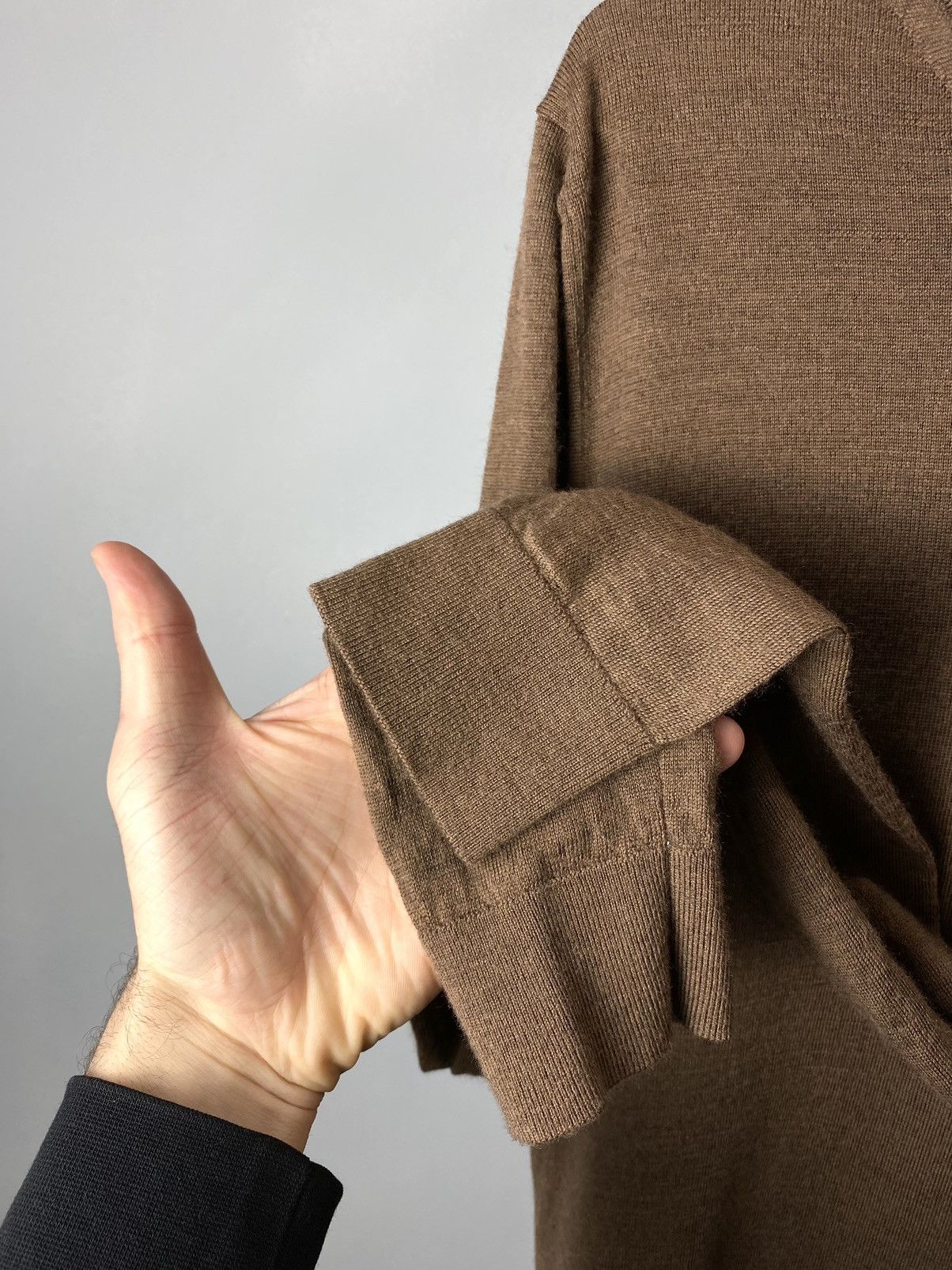 Reiss Brown Reiss Merino Wool Luxury Sweater Brioni Style Size US S / EU 44-46 / 1 - 6 Thumbnail