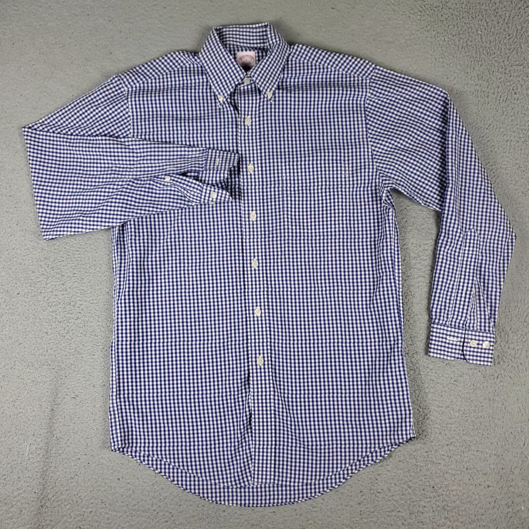 Brooks Brothers Brooks Brothers Shirt Mens Small Blue Plaid Button-Up Long Sleeve Cotton Size US S / EU 44-46 / 1 - 2 Thumbnail